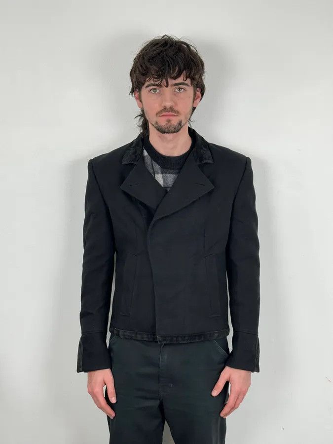 Yves Saint Laurent 2000s Yves Saint Laurent Black Classy Caban Jacket Size 42R - 2 Thumbnail