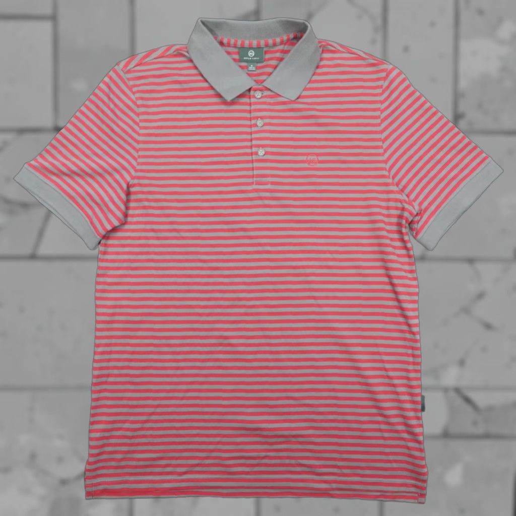 Vintage AG Adriano Goldschmied Green Label Polo Shirt Men’s M Striped Red Grey Size US M / EU 48-50 / 2 - 1 Thumbnail