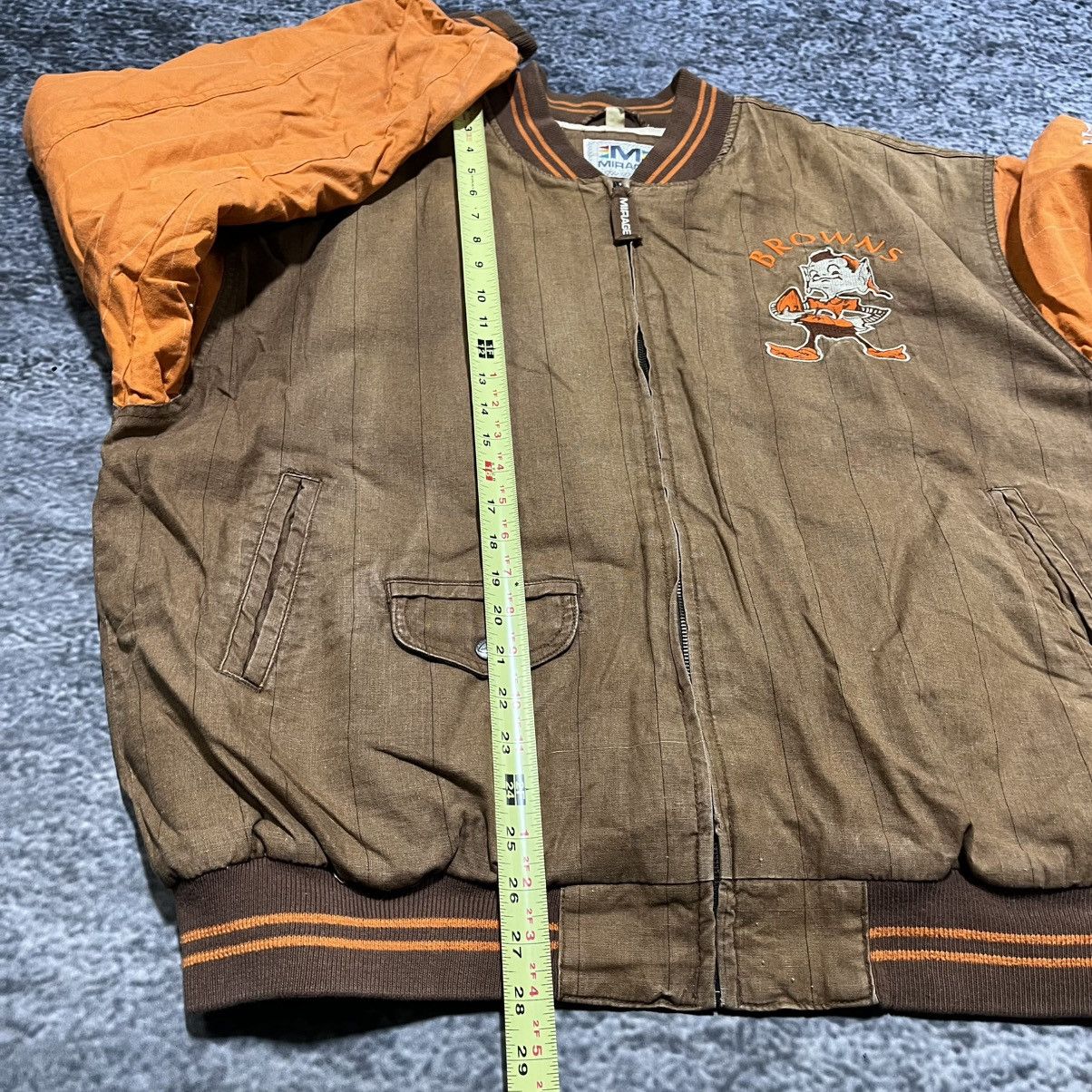 Mirage VINTAGE 90s CLEVELAND BROWNS MIRAGE NFL BOMBER JACKET XL Size US XL / EU 56 / 4 - 13 Thumbnail