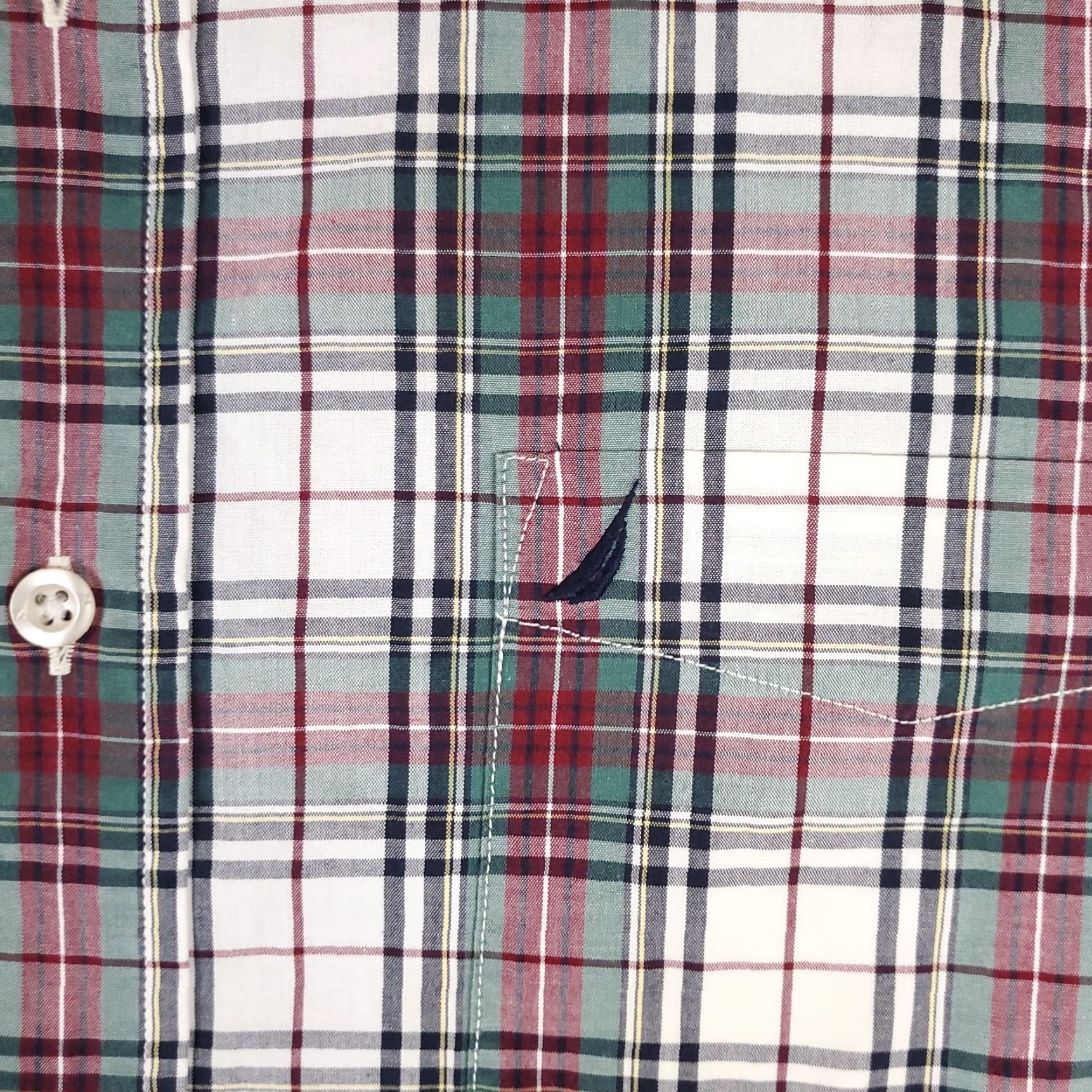 Nautica Nautica Shirt Mens Large Gray Red Plaid Button-Up Long Sleeve Casual Business Formal Workwear 90s Modern Preppy Mens Size US L / EU 52-54 / 3 - 2 Thumbnail