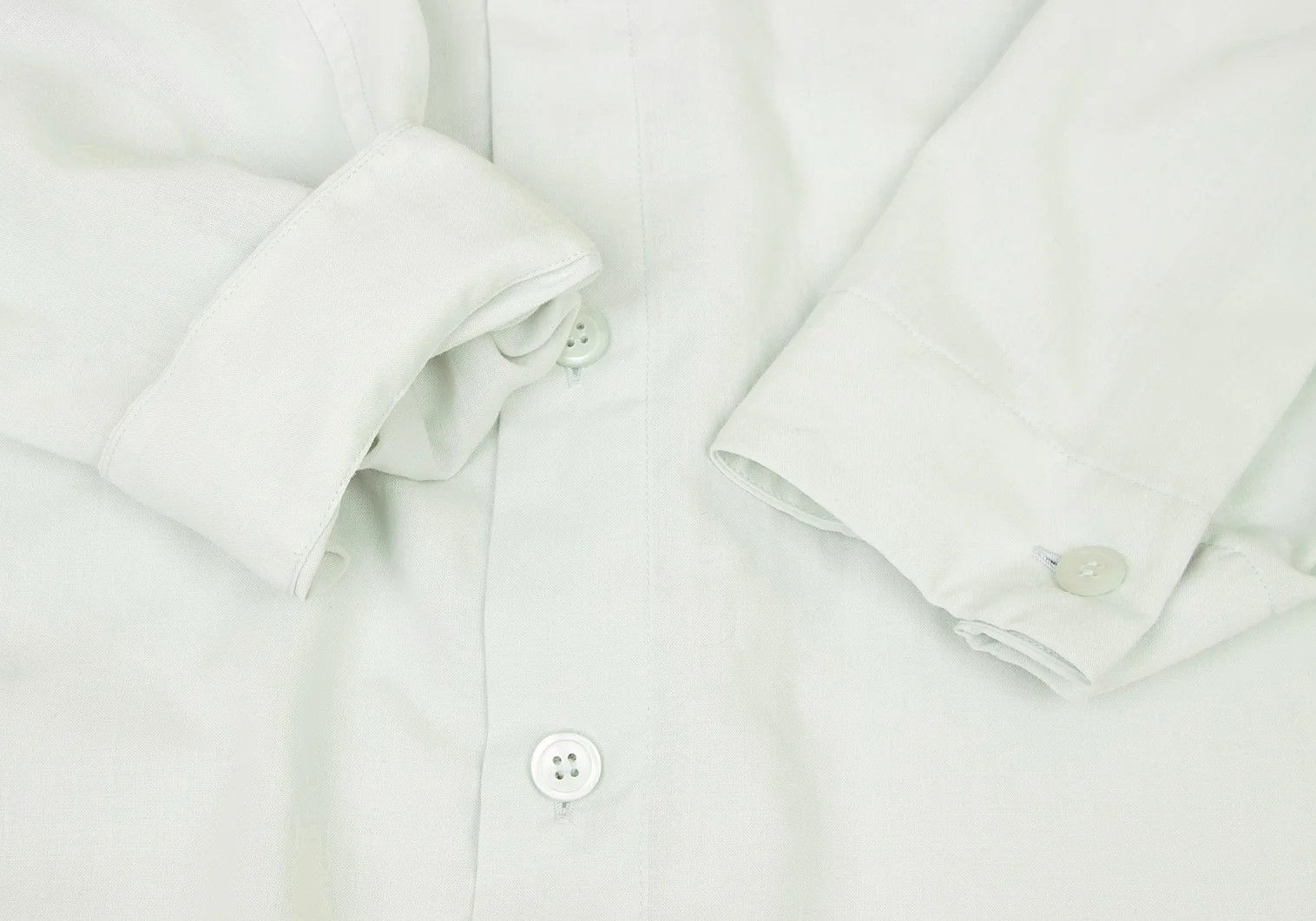 Issey Miyake Pleated Stand Collar Shirt in Mint Green Size US S / EU 44-46 / 1 - 7 Thumbnail