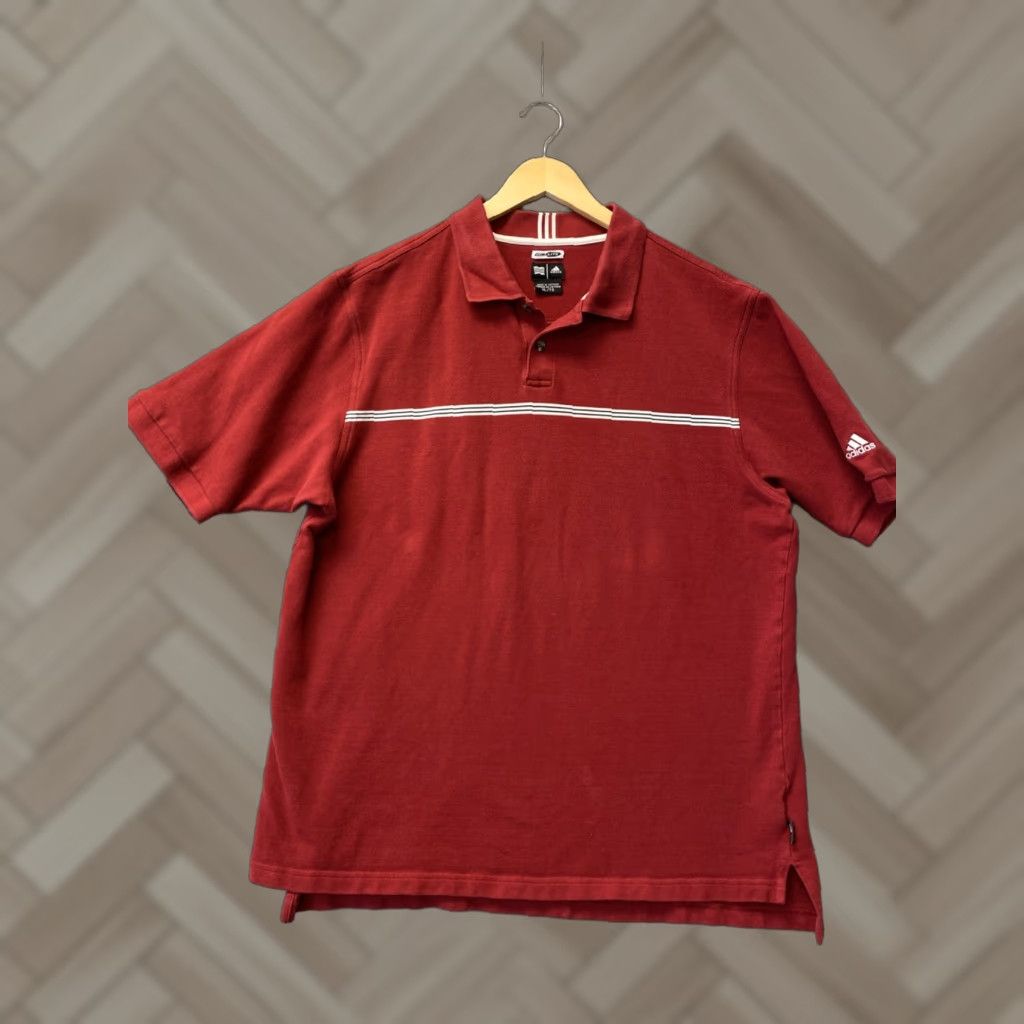 Adidas VINTAGE Adidas Competition Polo Shirt Men XL Red Climalite Short Sleeve Shirts Mens 122-49 Size US XL / EU 56 / 4 - 1 Thumbnail