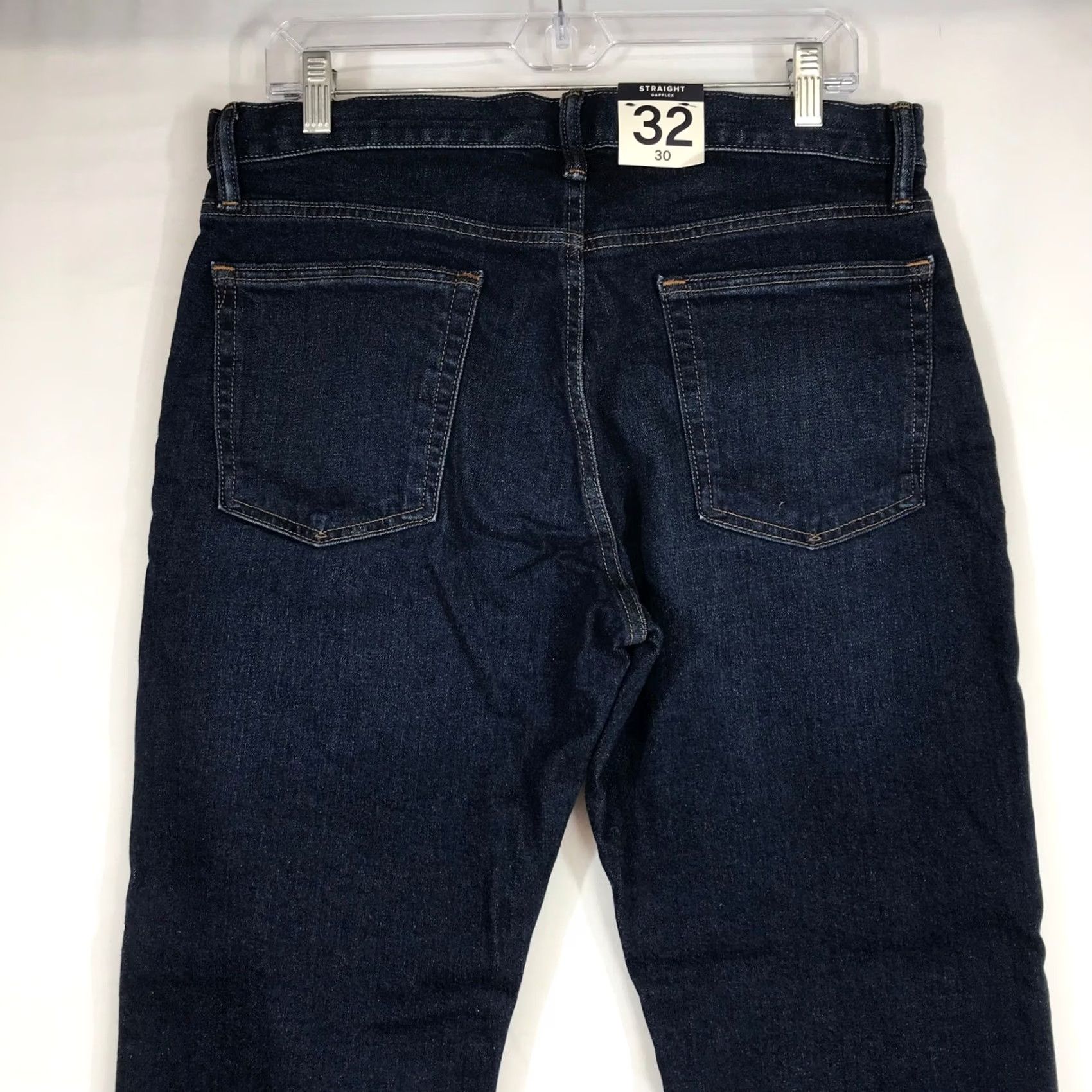 Gap Gap Jeans Dark Wash Indigo 32x30 Straight Leg 5-Pocket Denim Mid Rise Regular Mens With Tags Size US 32 / EU 48 - 5 Thumbnail