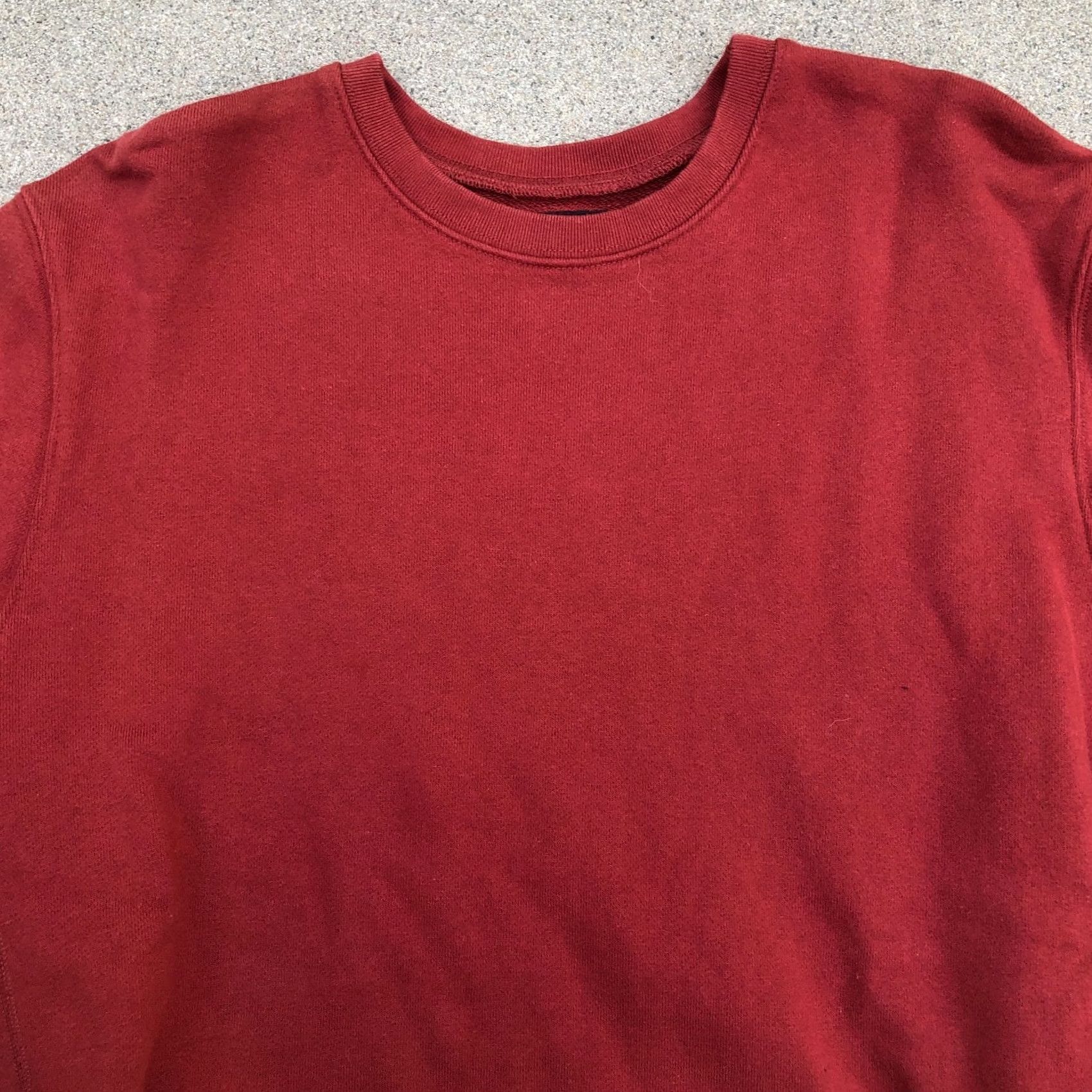 Vintage LA CAVA Sweatshirt Men's MEDIUM Red Crew Long Sleeve Cotton Heavy Gusset Size US M / EU 48-50 / 2 - 2 Thumbnail