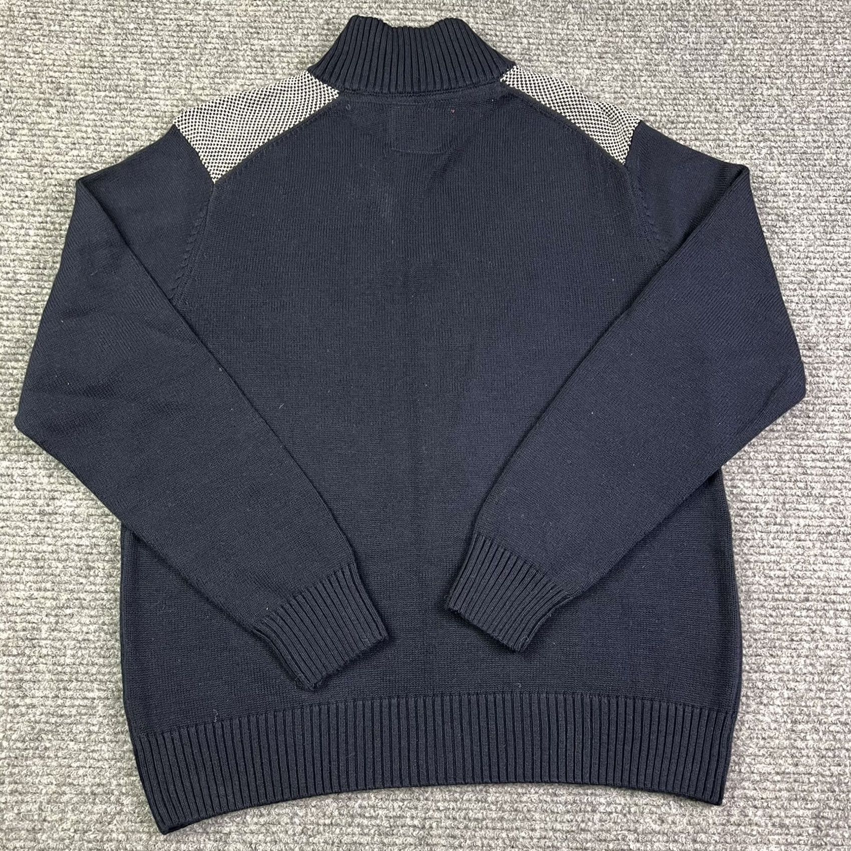 Weatherproof Weatherproof Vintage Men’s Quarter Zip Sweater Medium Blue White Knit Pullover Casual Geometric Xmas College Classic Sh Size US M / EU 48-50 / 2 - 3 Thumbnail