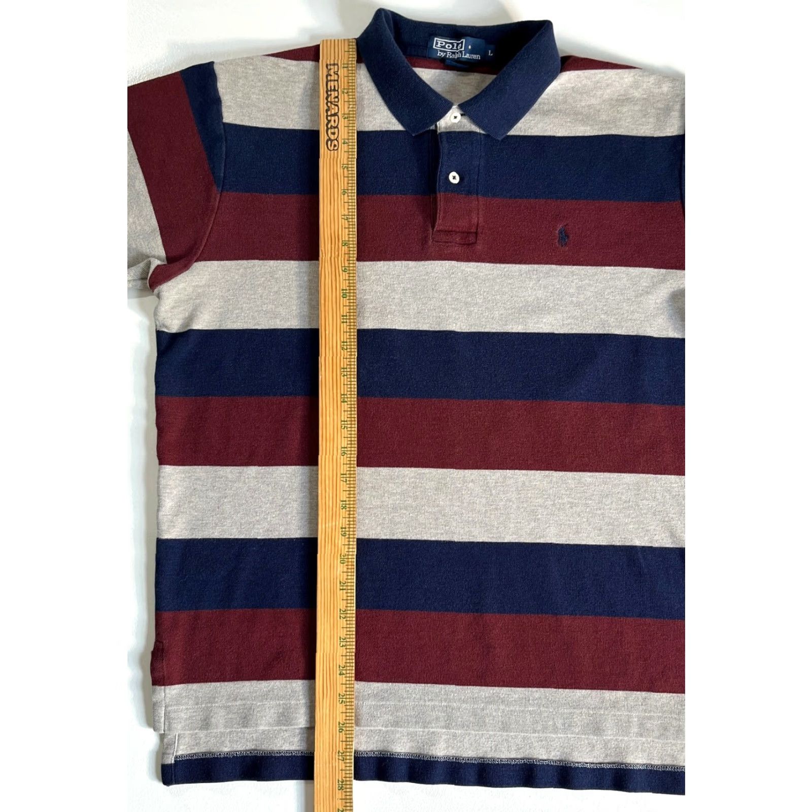 Polo Ralph Lauren Polo Ralph Lauren Polo Shirt Striped Sz L Mens Polo Shirt Size US L / EU 52-54 / 3 - 7 Thumbnail