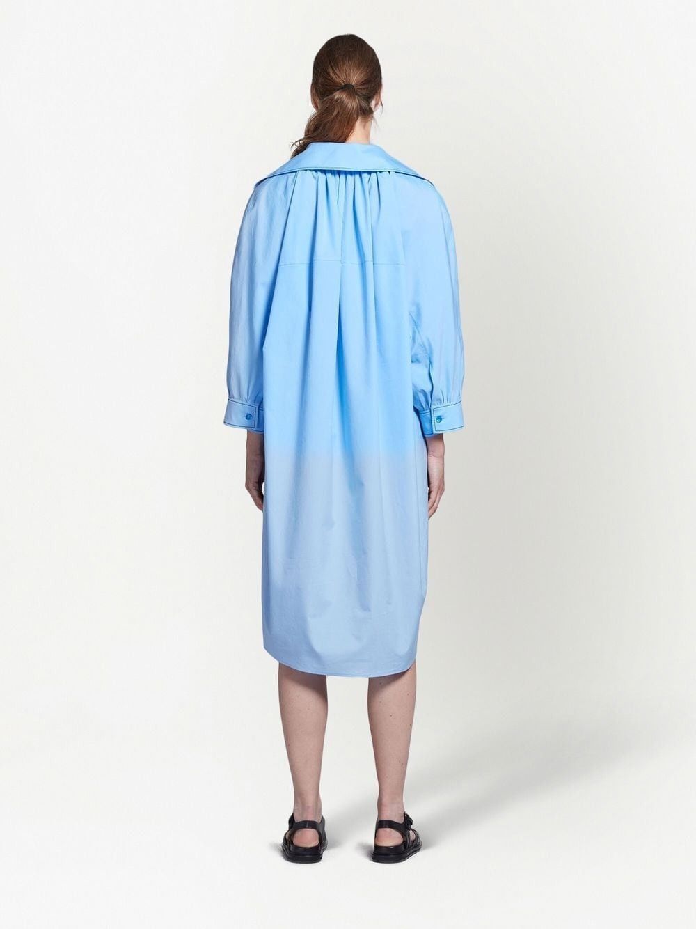Marni o1y1025 Midi Dress in Light Blue Size S / US 4 / IT 40 - 4 Thumbnail