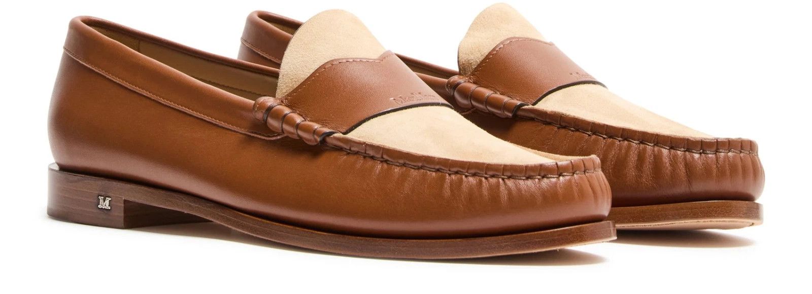 Max Mara MAX MARA Bimoc Brown Leather Loafers New & Authentic Size US 10 / IT 40 - 2 Thumbnail