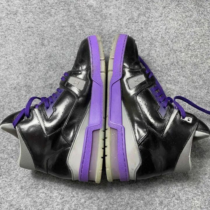 Louis Vuitton Louis Vuitton High-Top Sneakers in Black and Purple -2508 Size US 7 / EU 40 - 6 Thumbnail