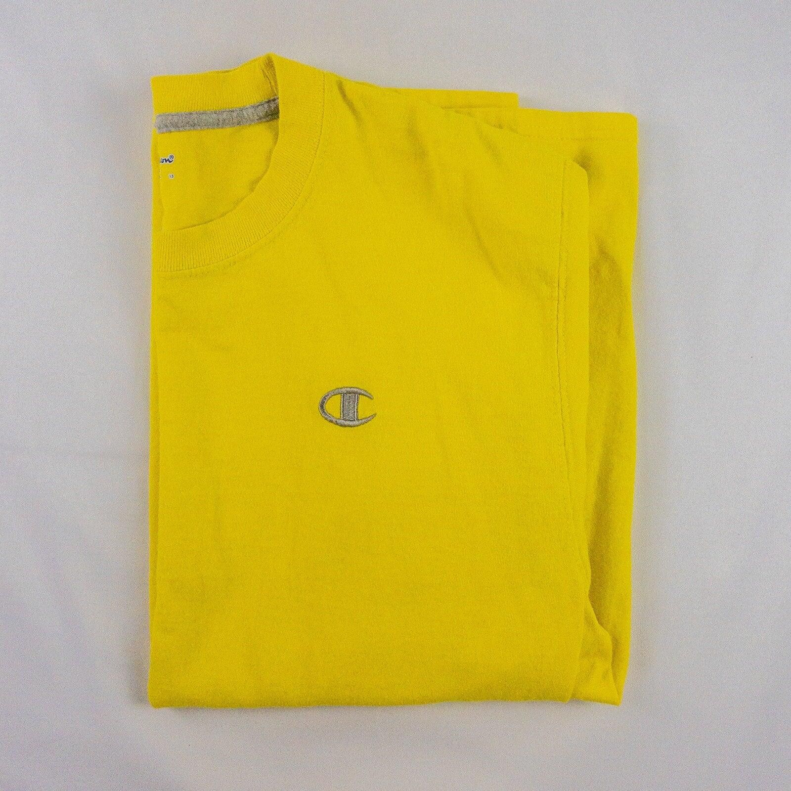 Champion Champion Vintage Yellow Tee Shirt Mens Small Womens Medium Size US M / EU 48-50 / 2 - 12 Thumbnail