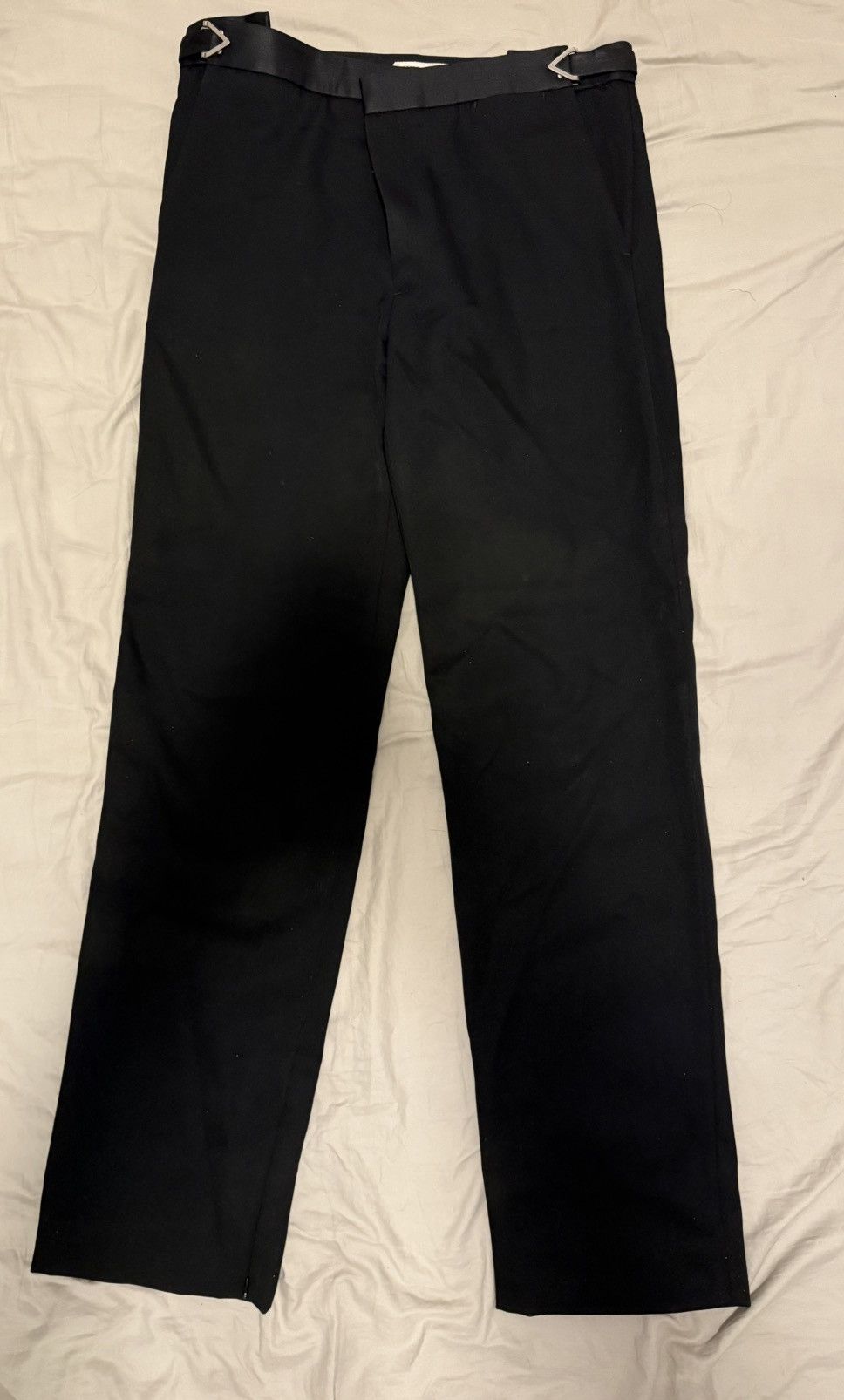 Bottega Veneta Black Wool Straight Dress Pants