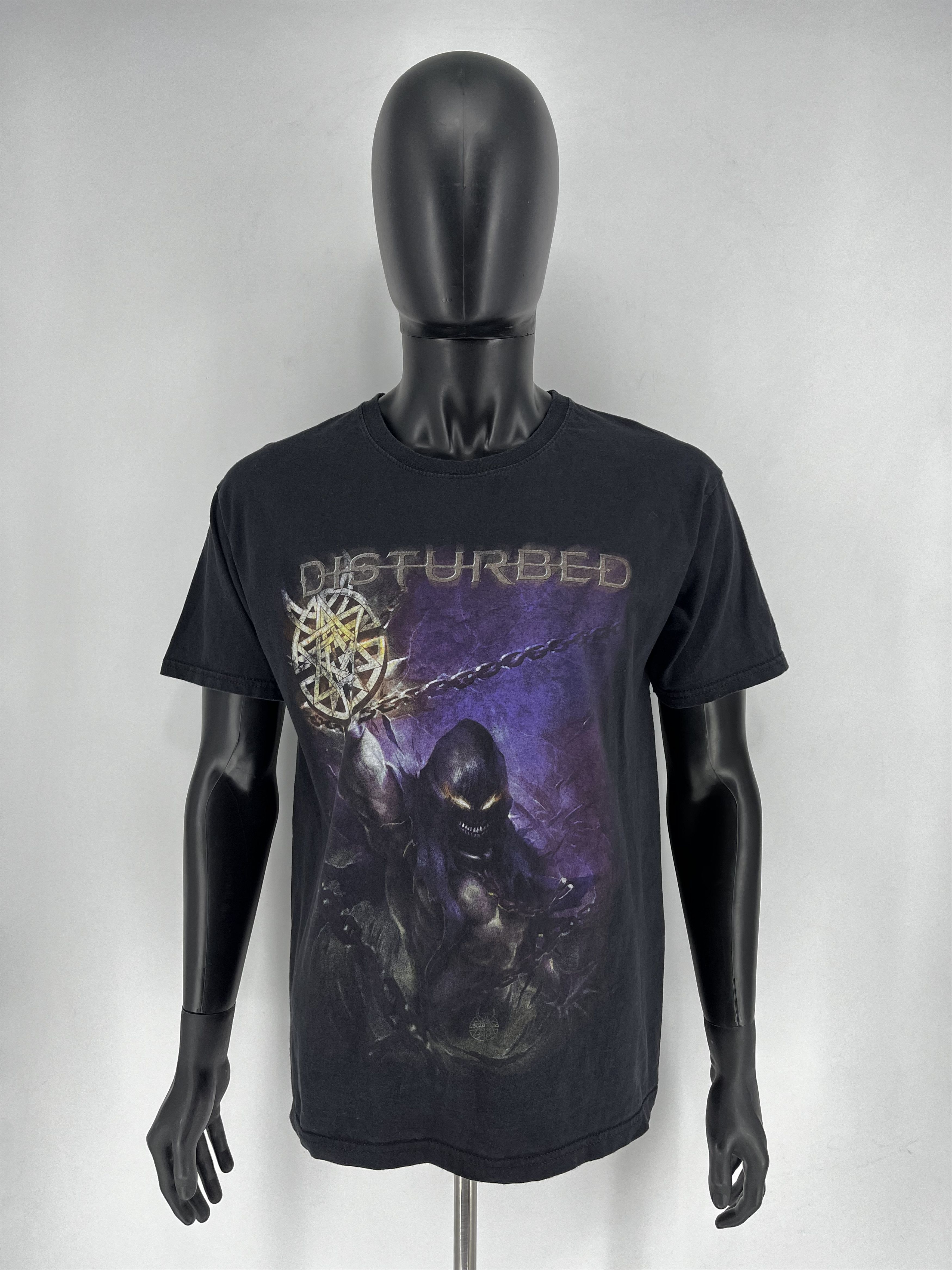 Band Tees Vintage Y2K Disturbed Metal Band Grunge Faded Double Sided Size US L / EU 52-54 / 3 - 2 Thumbnail