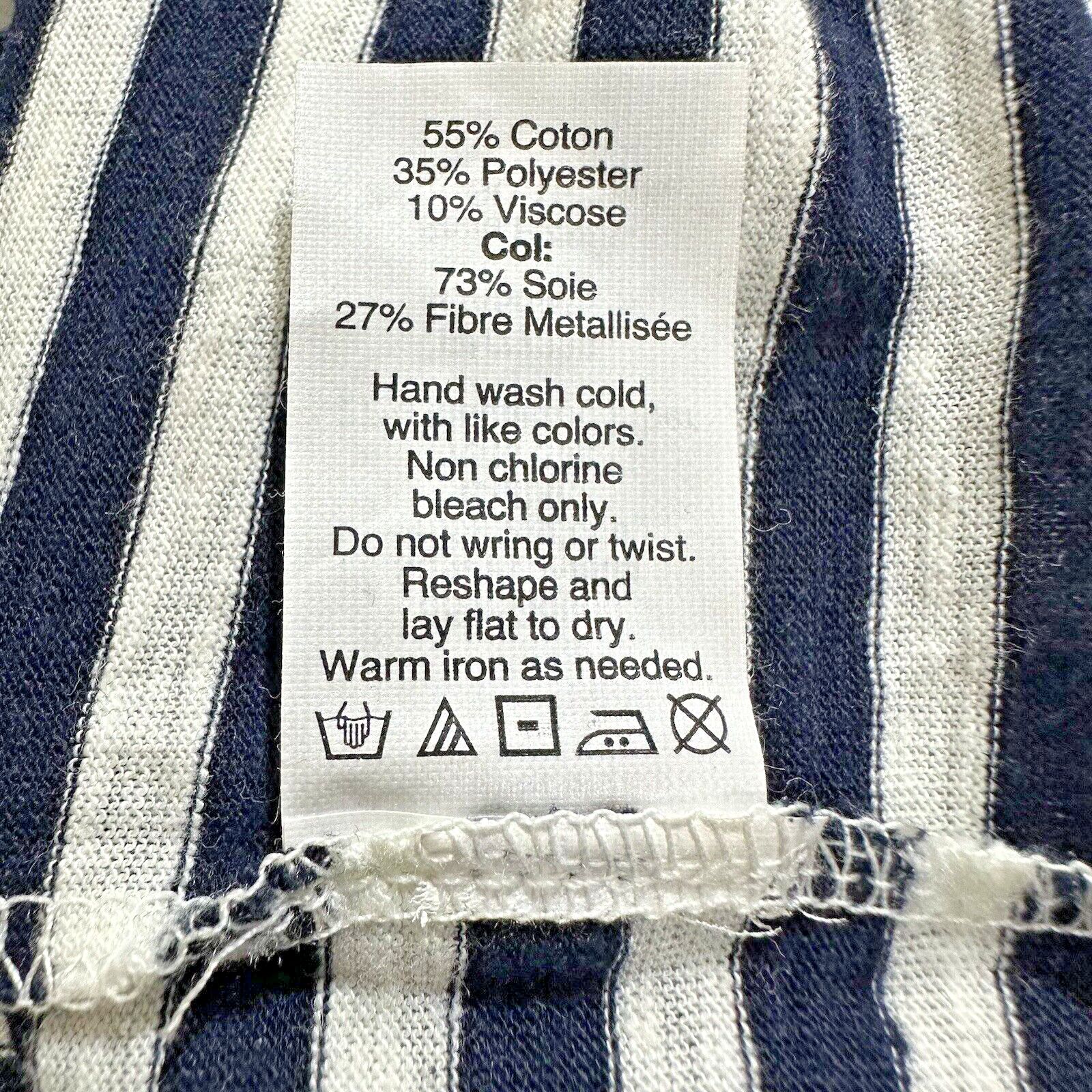 J.Crew J. Crew XS Blue White Striped T Shirt Glitter Crewneck Top Size XS / US 0-2 / IT 36-38 - 13 Thumbnail