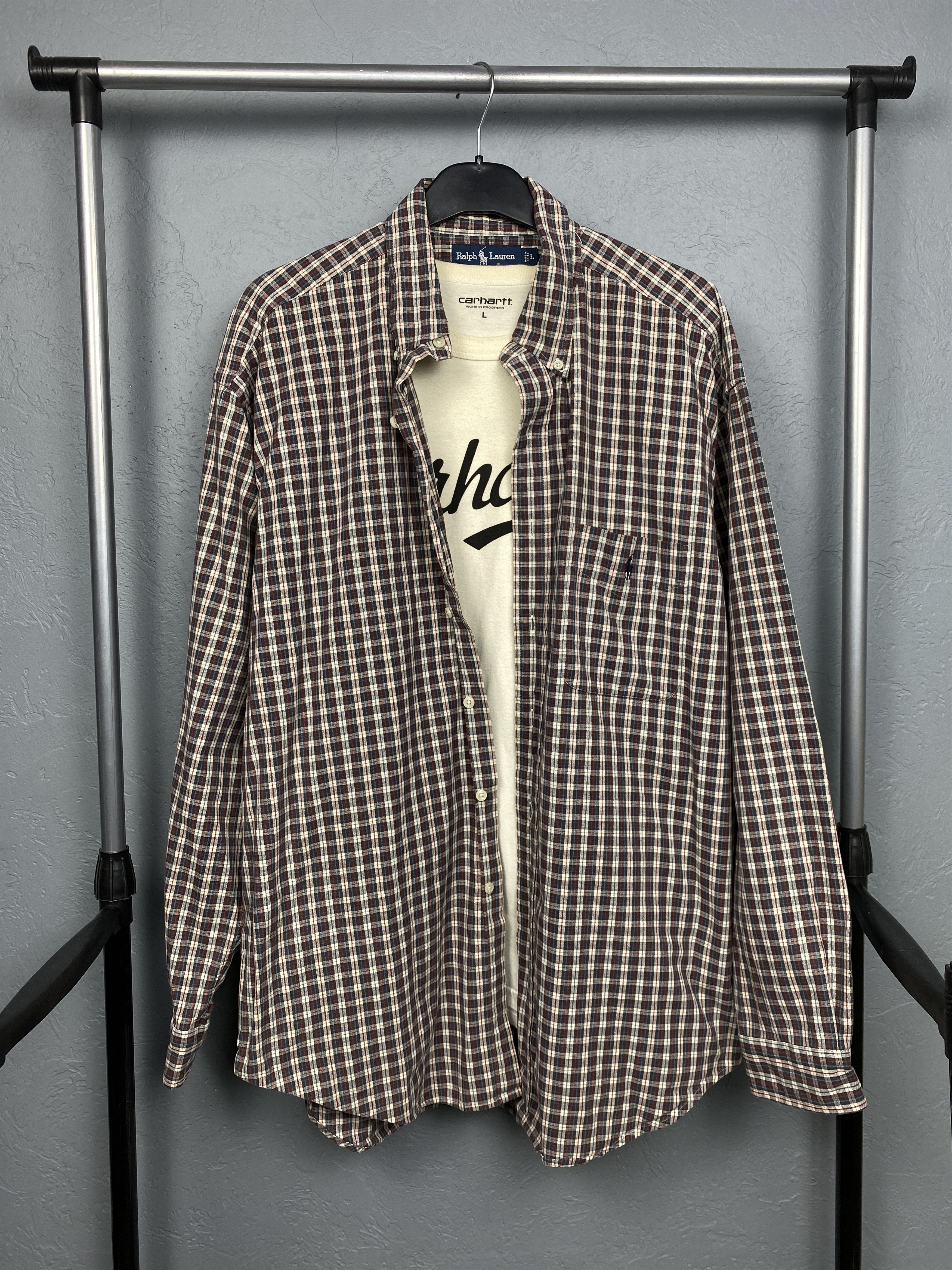 Polo Ralph Lauren Polo Ralph Lauren Vintage Mens Heavy Cotton Plaid Shirt Size US L / EU 52-54 / 3 - 1 Thumbnail