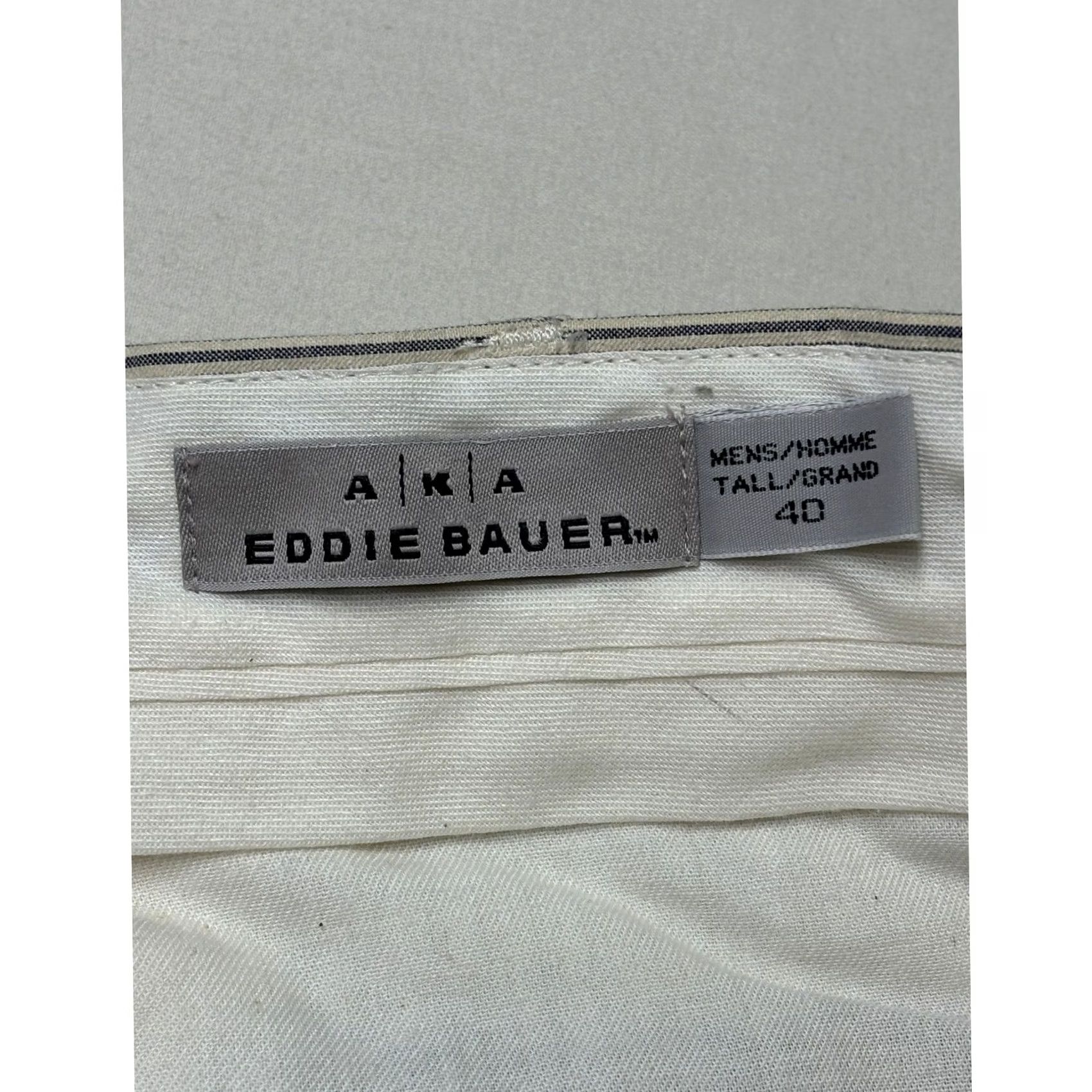Eddie Bauer VINTAGE Eddie Bauer Seersucker Pants Striped Pleated 40x34 Men Dress Pants Blue Lightweight Size US 40 / EU 56 - 3 Thumbnail