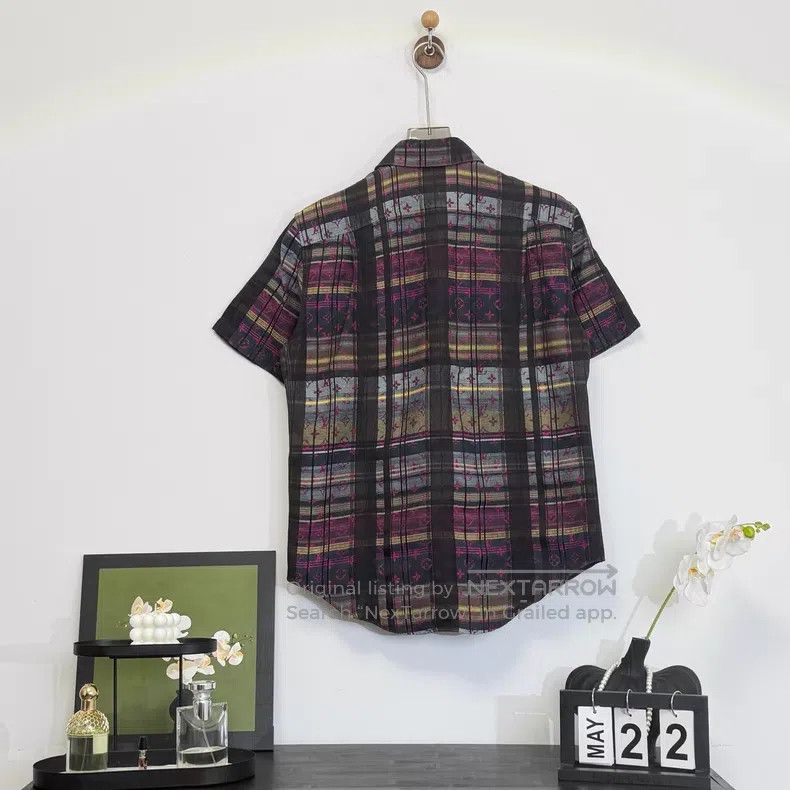 Louis Vuitton Louis Vuitton Neon plaid full logo short sleeve shirt Size US M / EU 48-50 / 2 - 4 Thumbnail