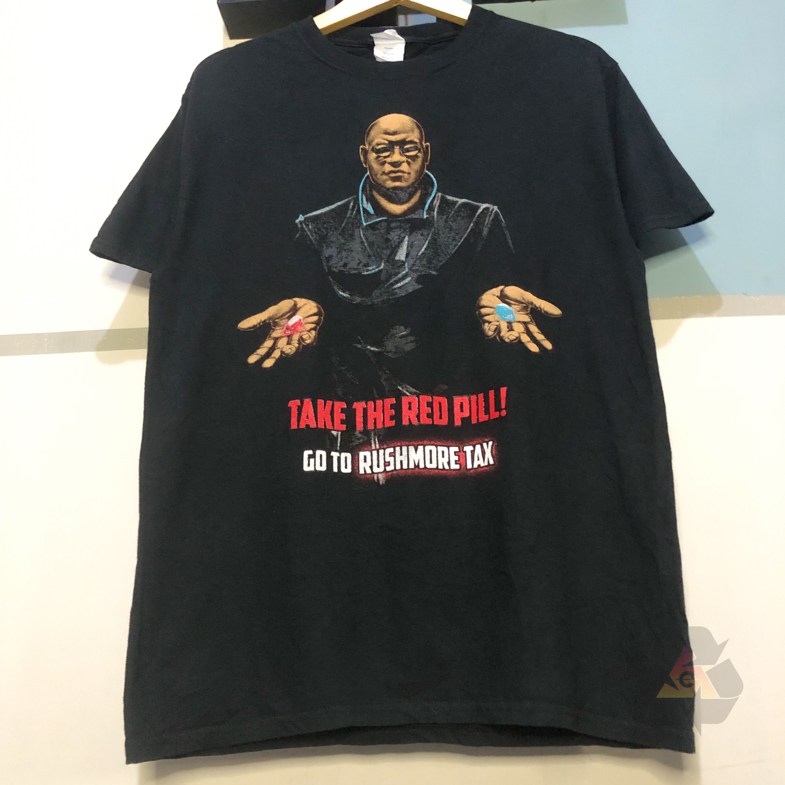 Matix The Matrix Morpheous Take The Red Pill T-Shirt Y2K Size US M / EU 48-50 / 2 - 4 Thumbnail