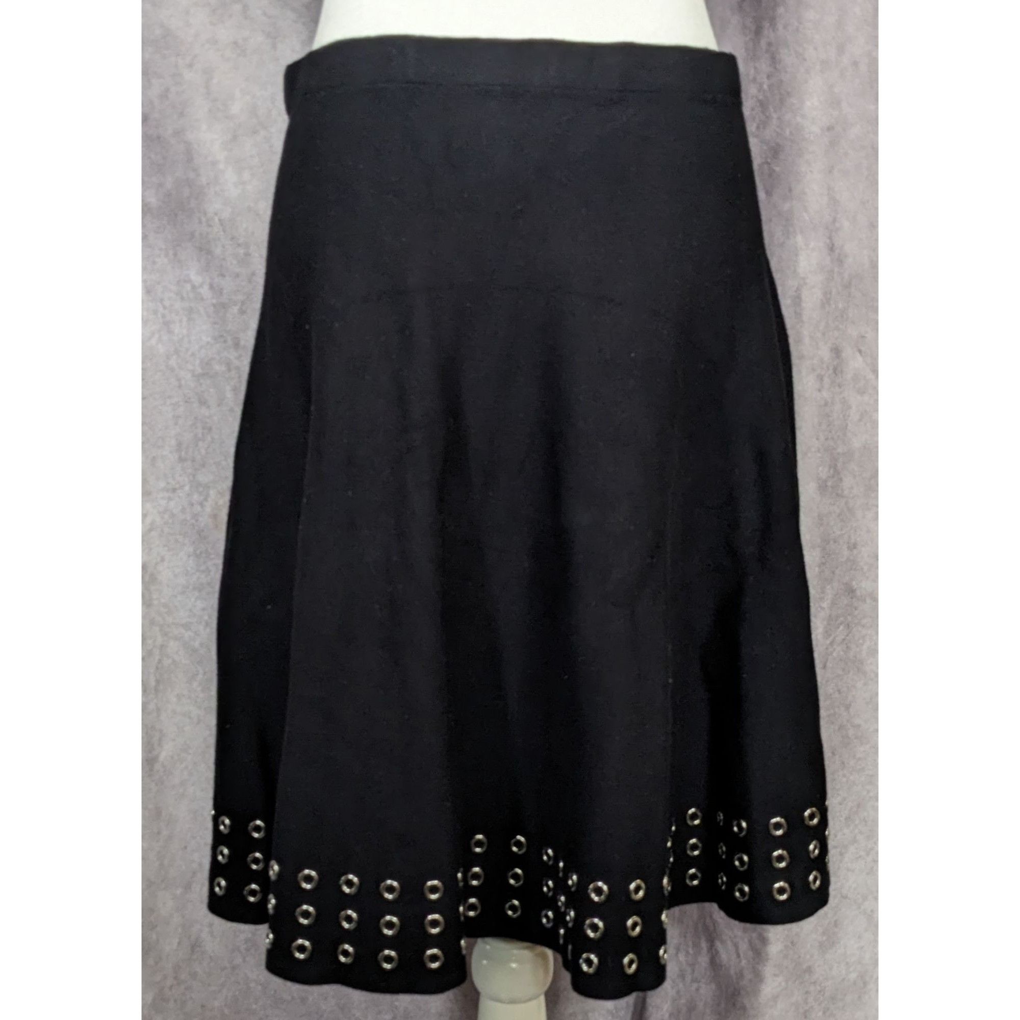 Other Gothic Punk Sioni Rivet Edged Midi Skirt Size 31" - 5 Thumbnail