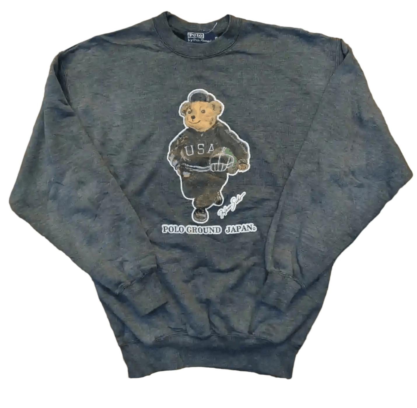 image of Polo Ralph Lauren x Vintage Polo Bear By Polo Ground in Grey, Men's (Size Medium)