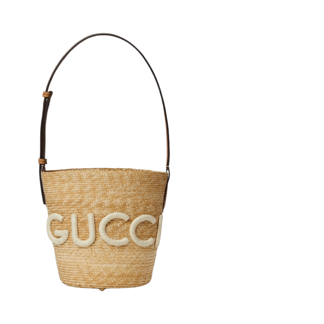 Gucci o1la5ras0526 Size: OS / Small Straw Shoulder Bag Gucci Patch Size ONE SIZE - 1 Thumbnail