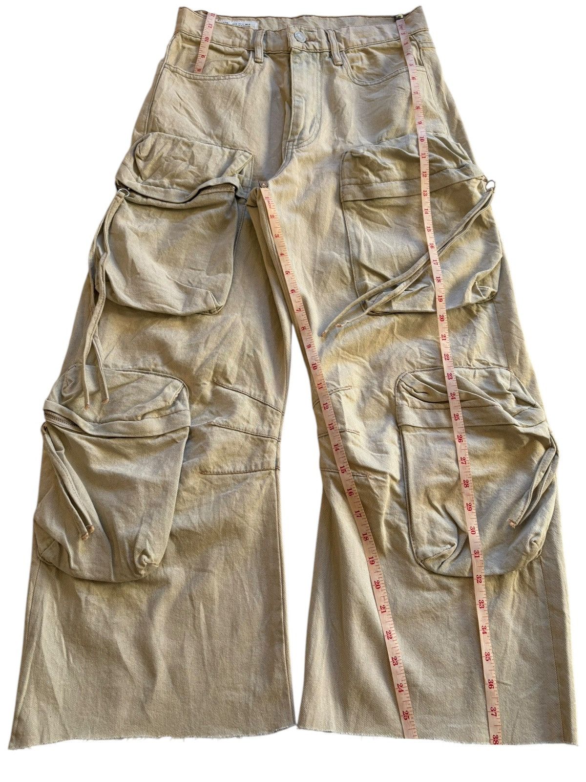 Zara Vintage Zara Multi Pocket Tactical Mud Wash Baggy Jeans Size US 28 / EU 44 - 17 Thumbnail