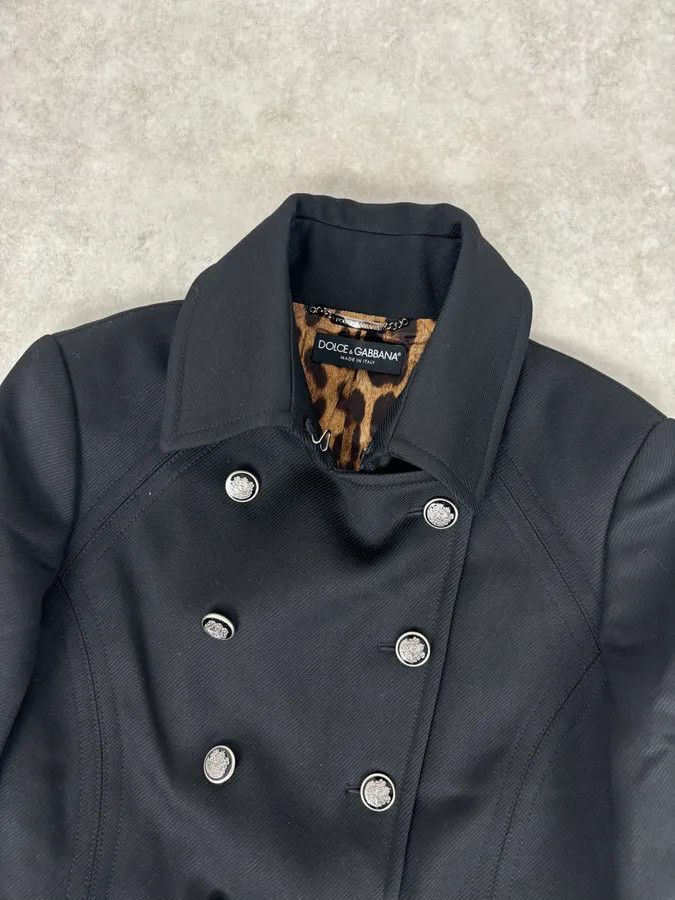 Dolce & Gabbana AW2006 Dolce & Gabbana Black Wool Double-Breasted Coat Size US M / EU 48-50 / 2 - 5 Thumbnail