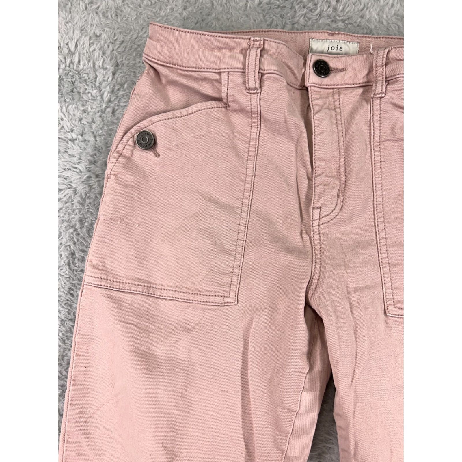 Joie JOIE Pink Denim Jeans 29 Womens Jeans Tapered Ankle Zip 5-Pocket Denim Jeans with Belt Loops Size 29" - 4 Thumbnail
