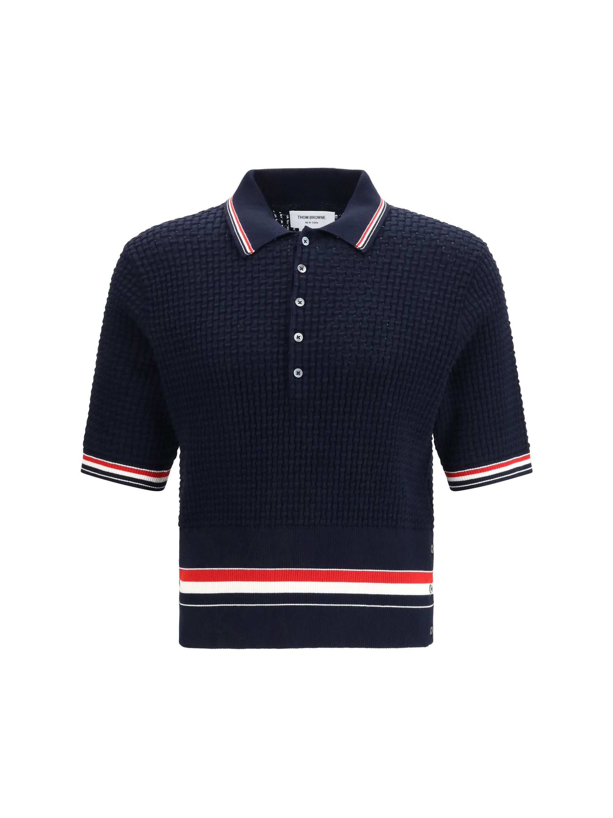 Thom Browne Woven cotton Polo Shirt Size US M / EU 48-50 / 2 - 1 Thumbnail