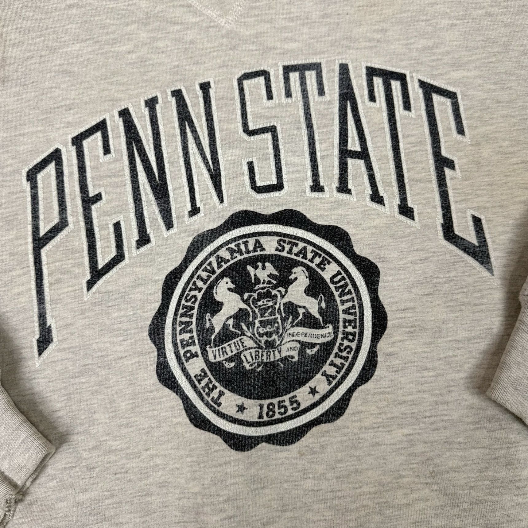 Russell Athletic VINTAGE Russell Athletic Pro Cotton Penn State Sweatshirt Mens Large Gray Nittany Lions Crew Neck Size US L / EU 52-54 / 3 - 3 Thumbnail