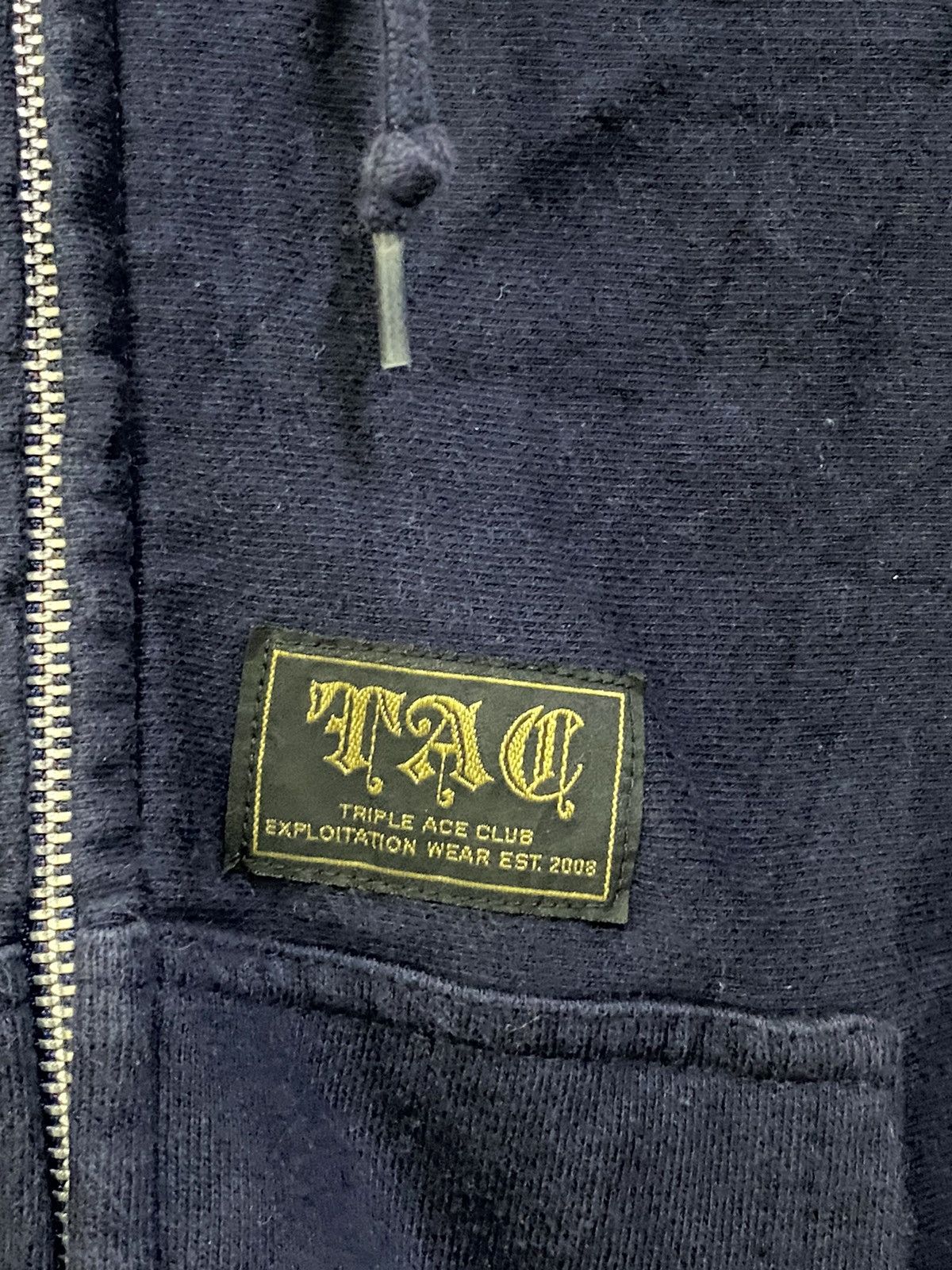 Vintage 💥VINTAGE Y2K TRIPLE ACE CLUB ZIPPER HOODIE Size US M / EU 48-50 / 2 - 7 Thumbnail