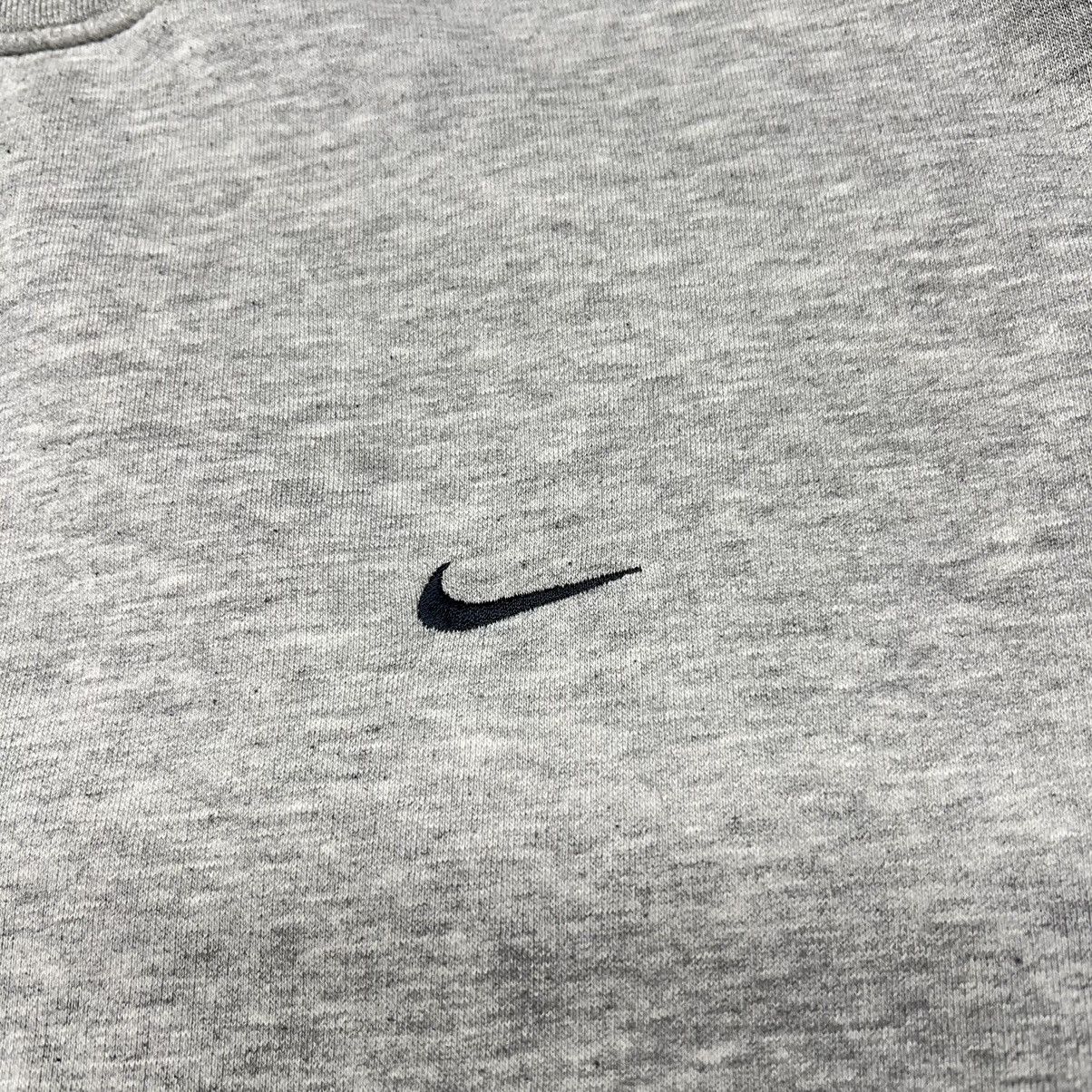 Nike × Vintage Nike Crewneck Grey Sweatshirt Mini Swoosh 90s Made In Turkey Size US XL / EU 56 / 4 - 4 Thumbnail
