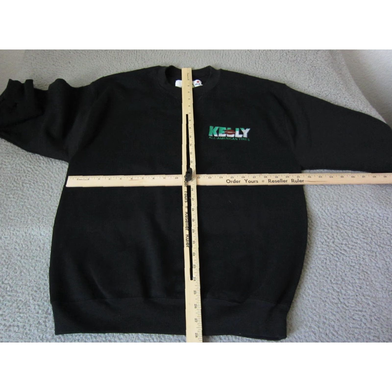 Vintage Vintage K Products Sweatshirt Mens L Black 90s Made in USA Pullover Crew Neck Cotton Polyester Fleece Sweatshirt Size US L / EU 52-54 / 3 - 6 Thumbnail