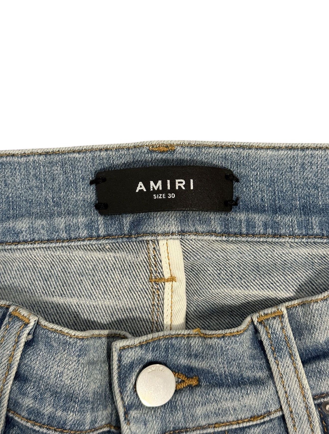 Amiri AMIRI MX1 Tiger Patch Distressed Denim - Light Wash Size US 30 / EU 46 - 4 Thumbnail
