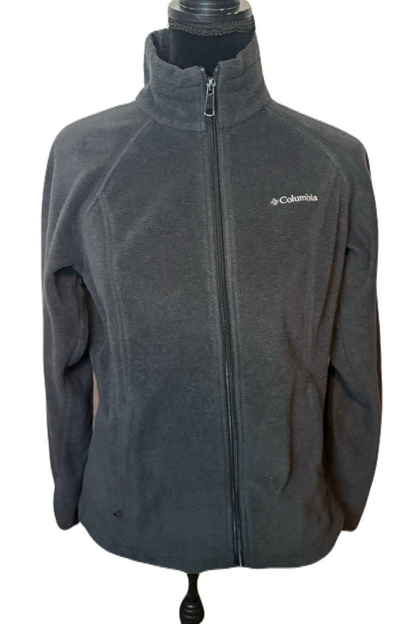 Columbia (Columbia) Gray Fleece Zip Up Jacket: Size Medium Size M / US 6-8 / IT 42-44 - 1 Thumbnail