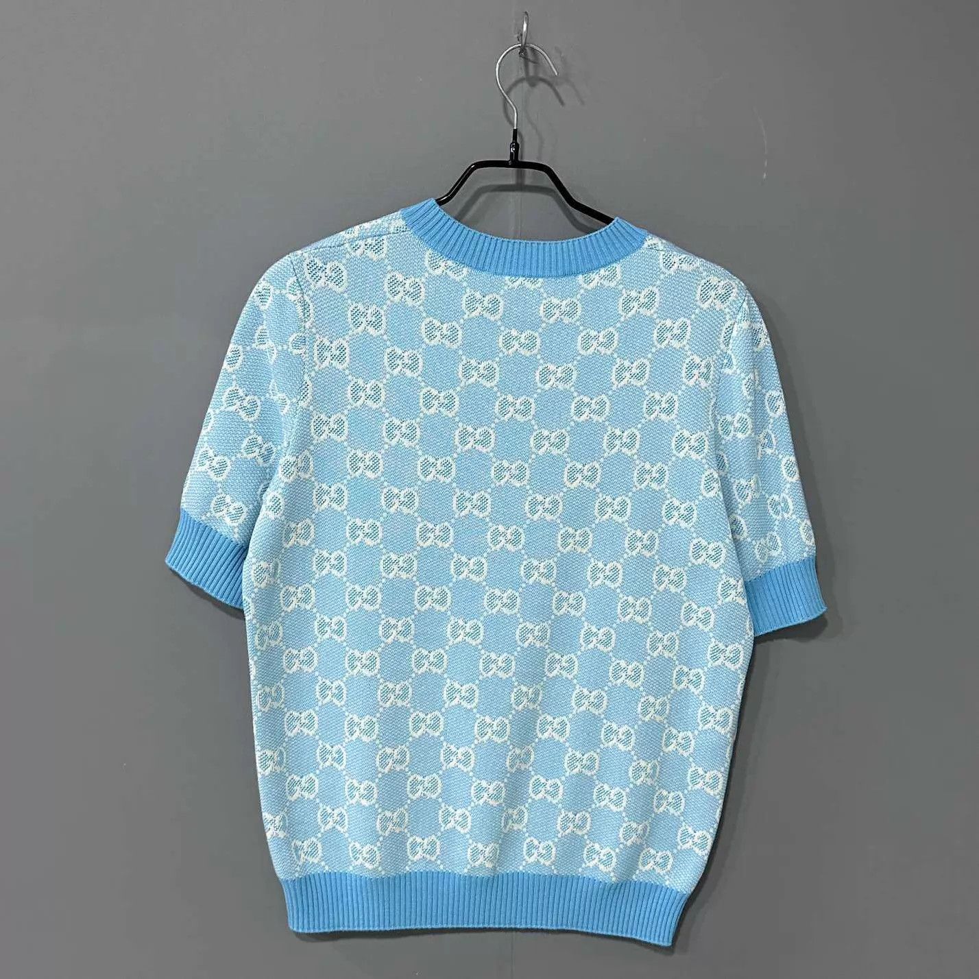 Gucci GUCCI Blue All Over Print Short Sleeve Shirt XL Size XL / US 12-14 / IT 48-50 - 3 Thumbnail