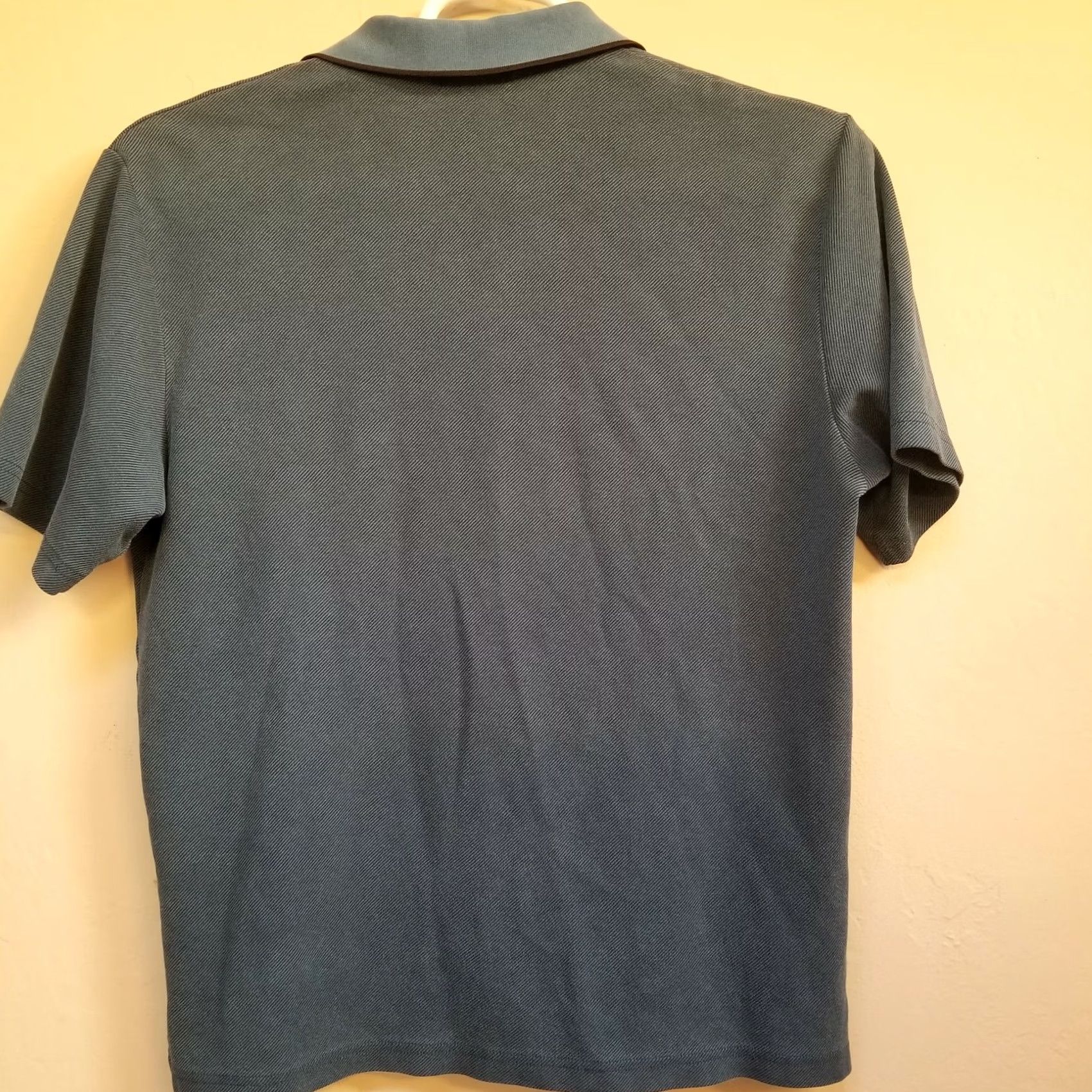 Liz Claiborne Claiborne Men's Large Blue Pinstripe Polo Shirt Short Sleeves Cotton Blend Casual Size US L / EU 52-54 / 3 - 2 Thumbnail