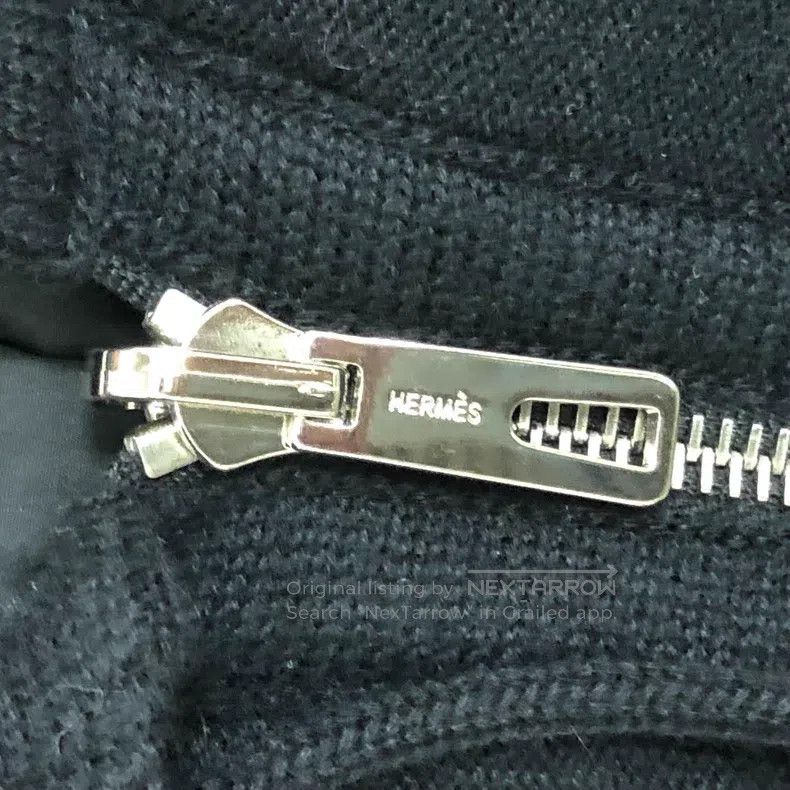 Hermes Hermes Hooded Double-sided Down Knit Jacket, Black Cotton Size XXS / US 00 / IT 34 - 4 Thumbnail