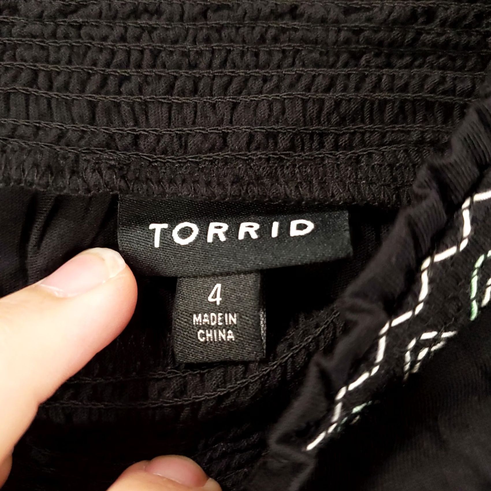 Torrid VINTAGE:false Torrid Blouse Shirt Off the Shoulder Embroidered 4X Black 4X Womens Torrid NWT SMocked? Size XXL / US 16-18 / IT 52-54 - 5 Thumbnail