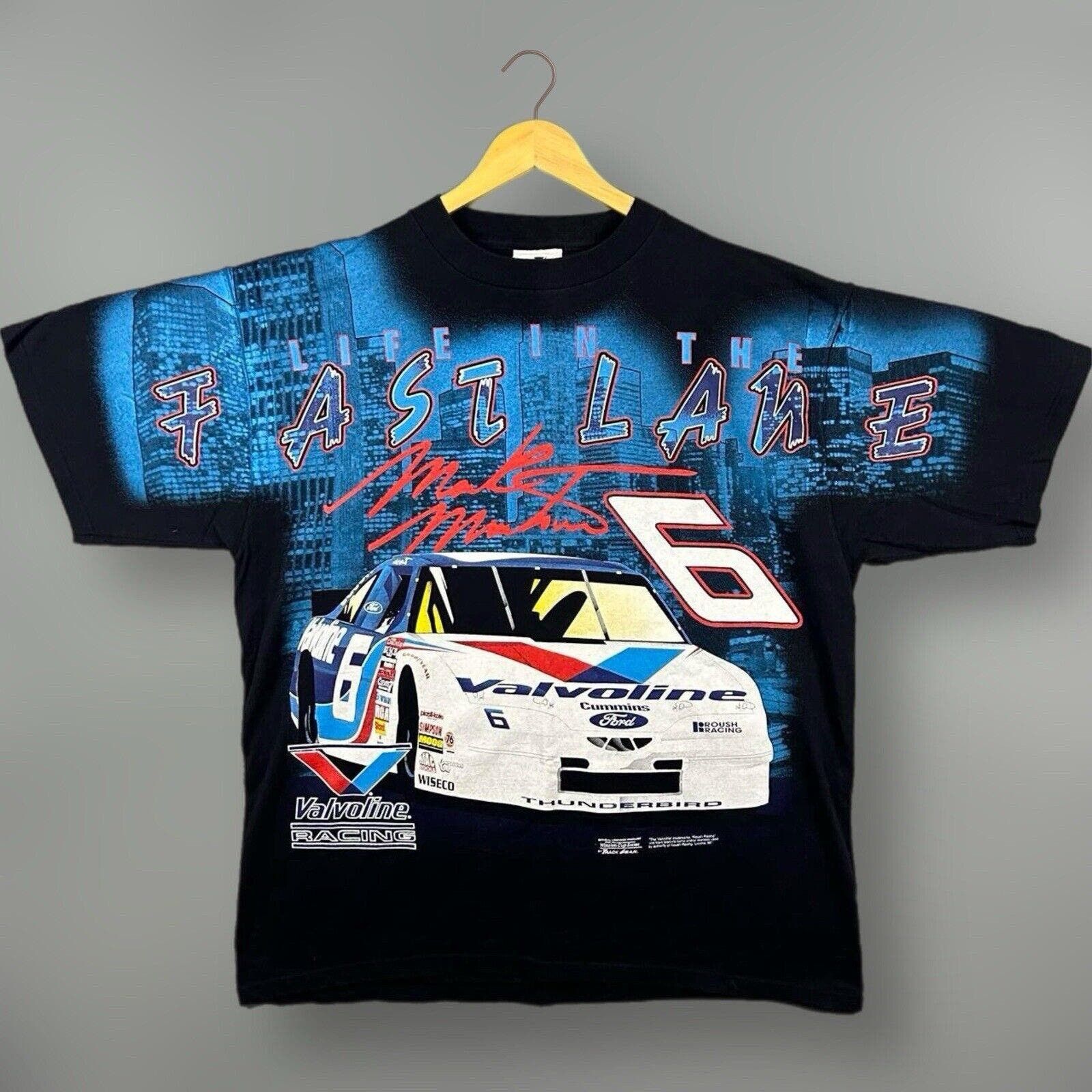 image of Logo Athletic x Nascar Vintage Mark Martin Racing T-Shirt XL Fast Lane Nascar in Black, Men's