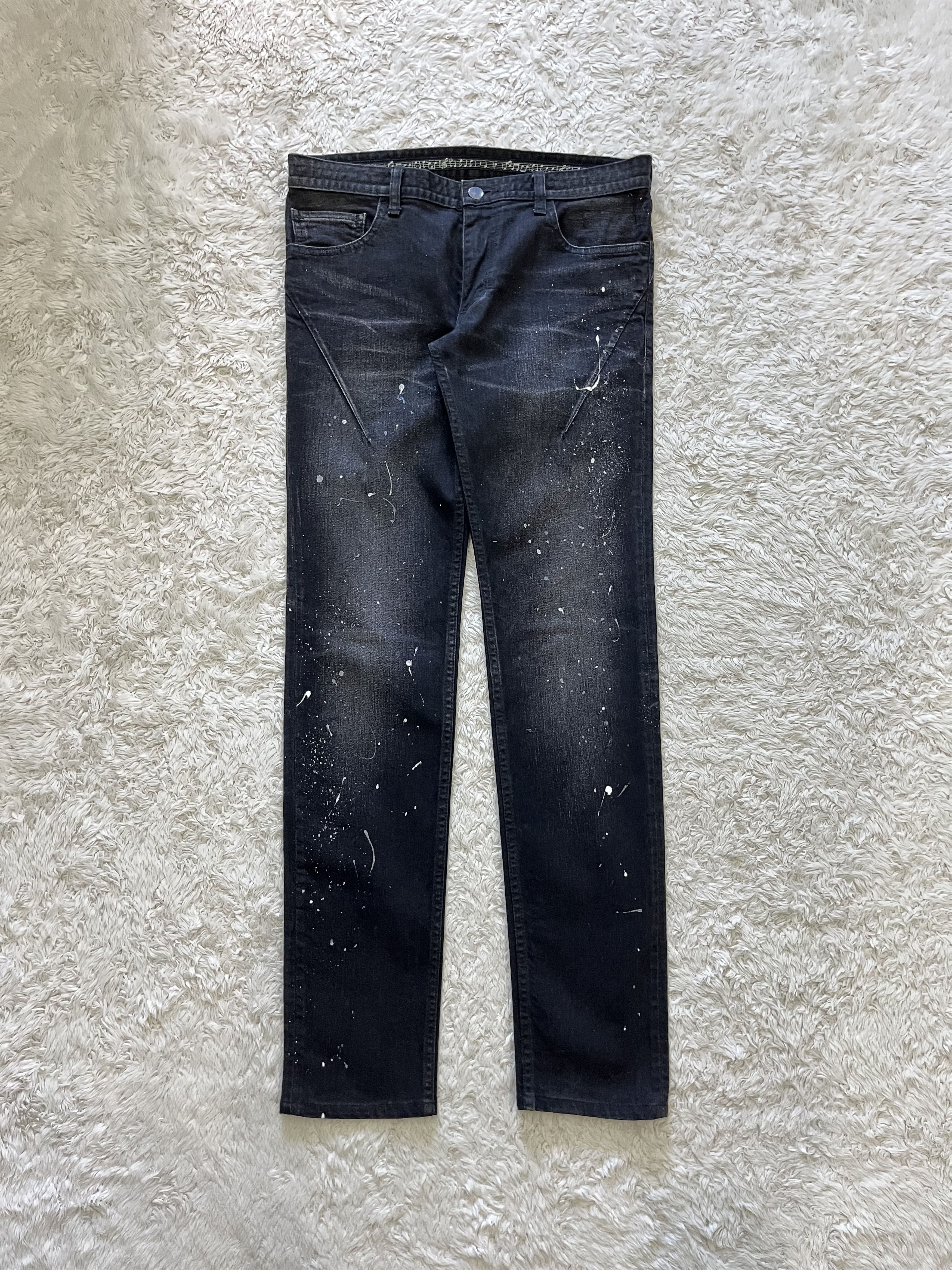 Number (N)ine number nine darting paint splatter denim Size US 31 - 1 Thumbnail
