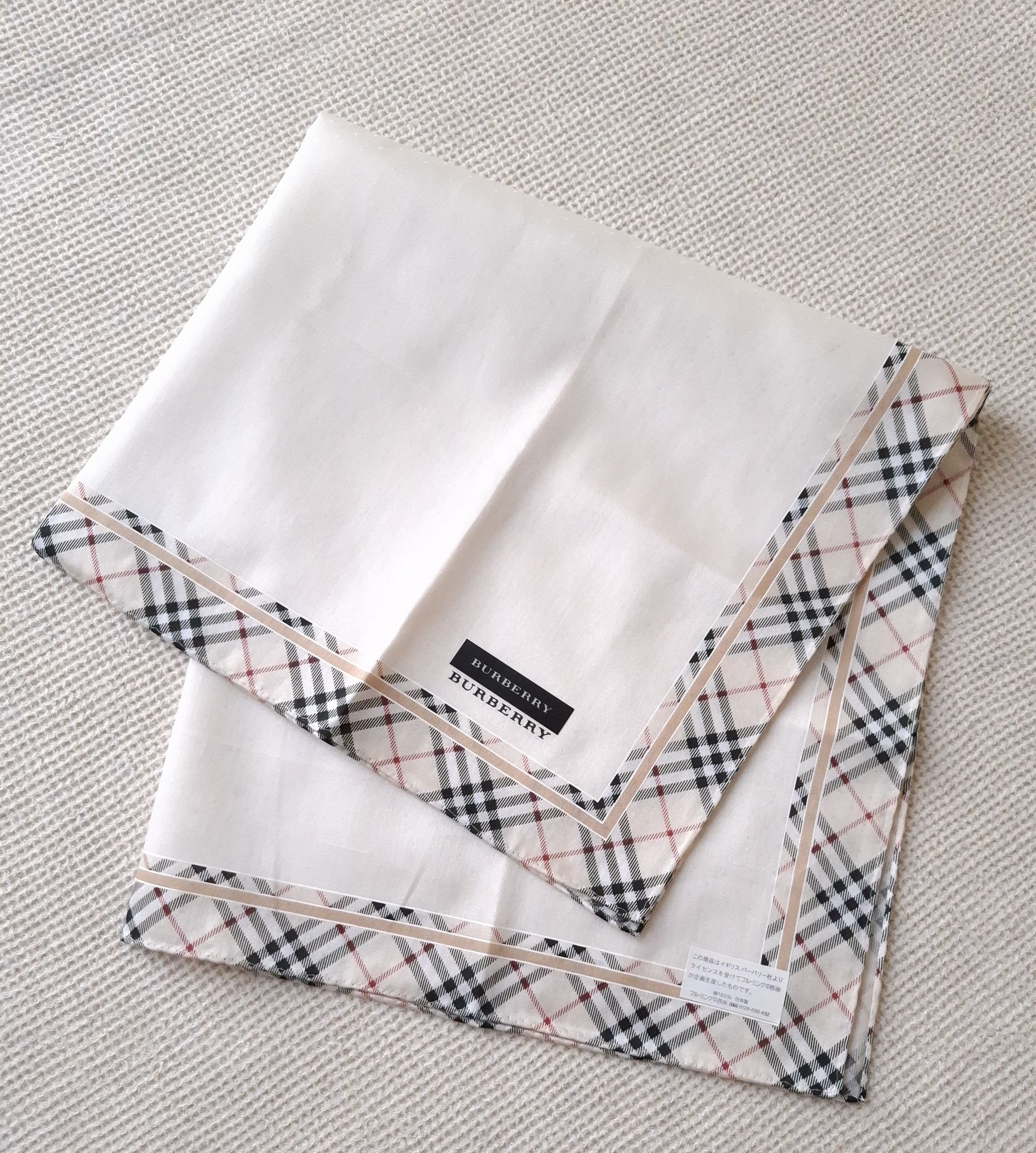 Burberry × Vintage NEW Rare Vintage Burberry Bandana/Handkerchief/scarf Japan Size ONE SIZE - 4 Thumbnail