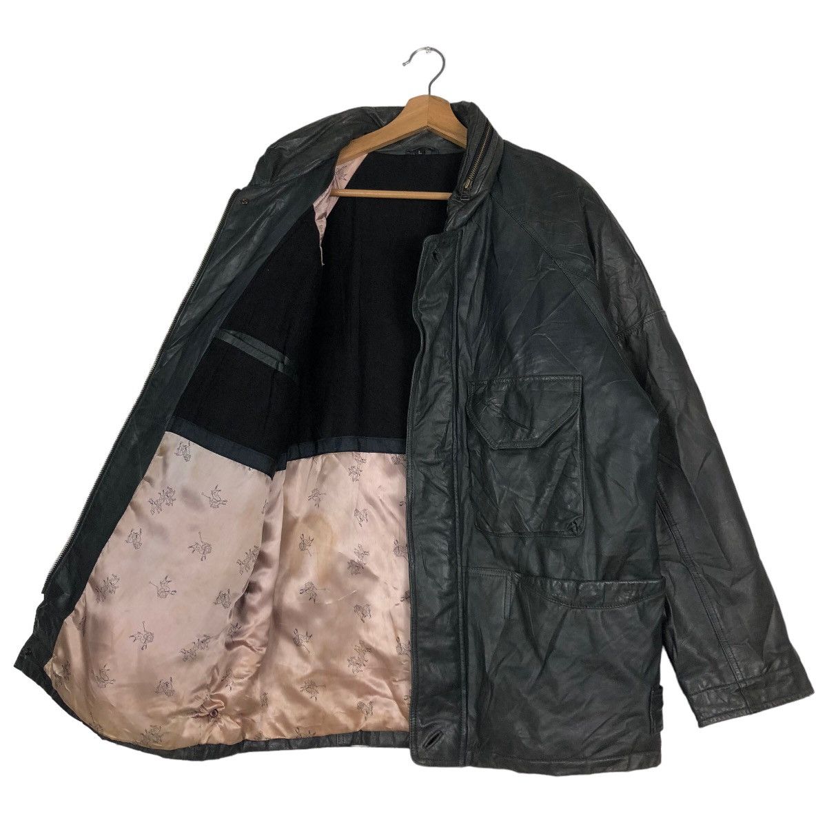 Japanese Brand 🔥Vintage Biker Genuine Leather Jacket Japan Made Size US L / EU 52-54 / 3 - 11 Thumbnail