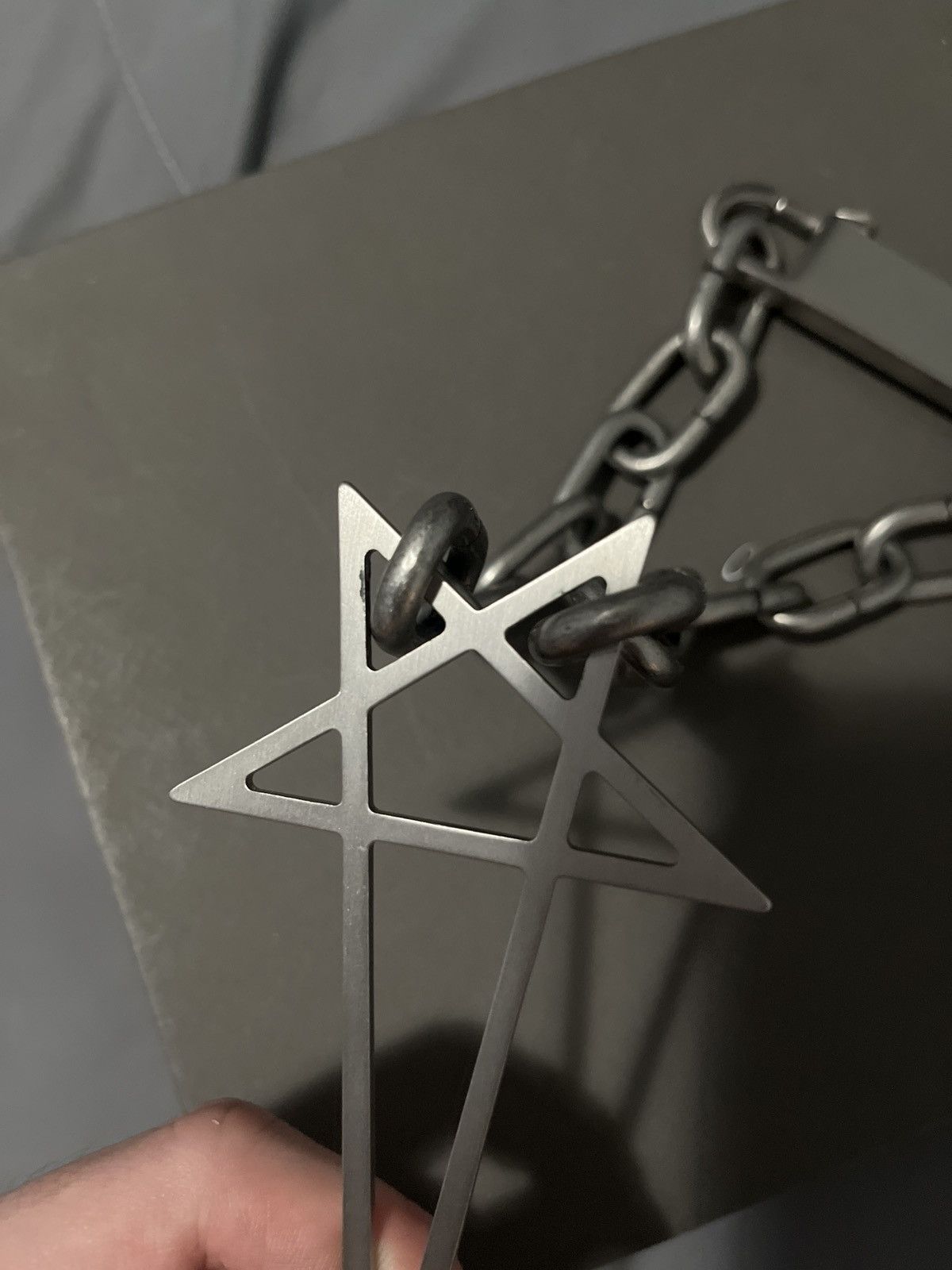 Rick Owens Rick Owens Pentagram Choker Chain Size ONE SIZE - 3 Thumbnail