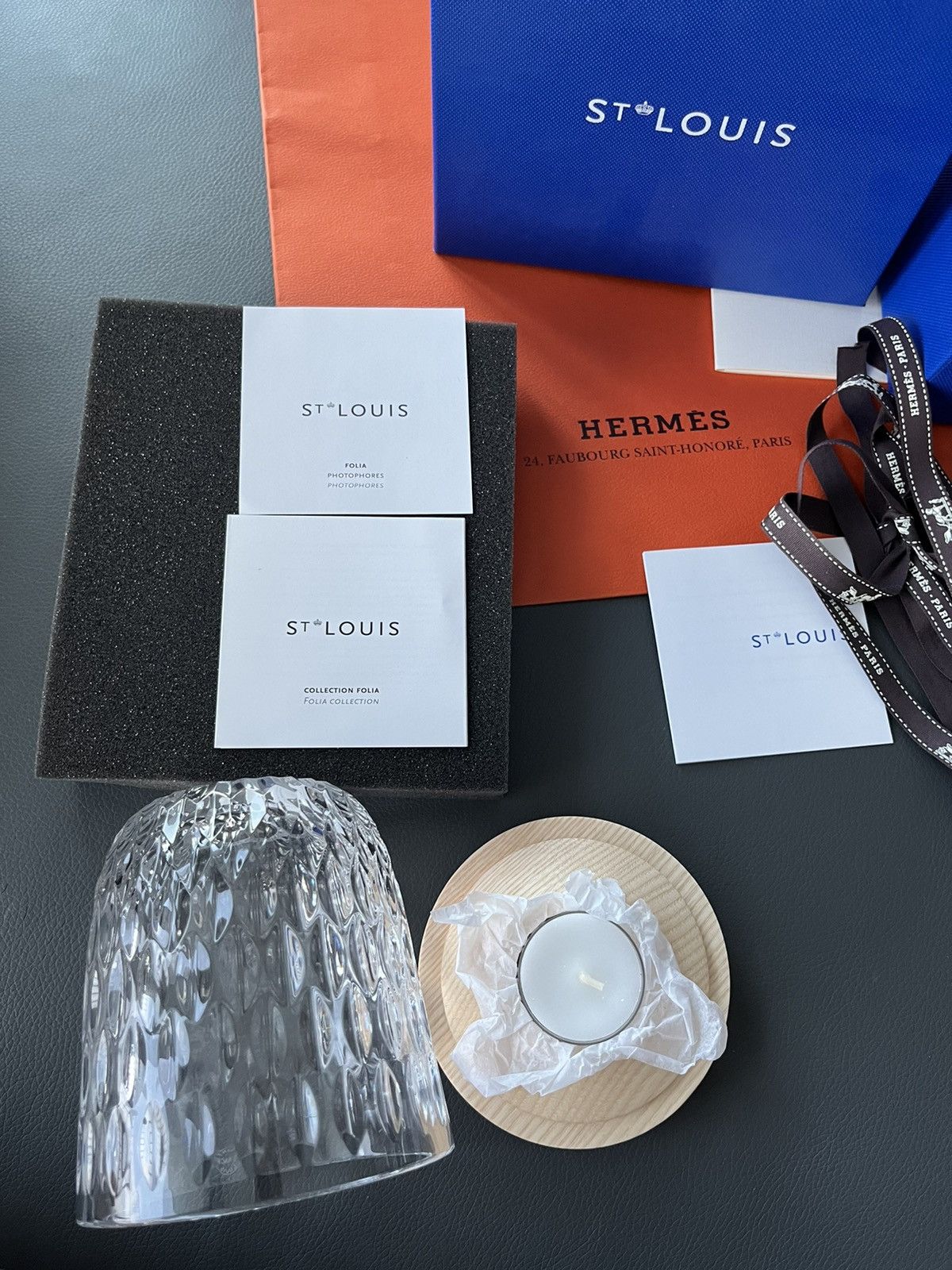Hermes Rare Hermes St Louis Brand New Crystal Candle Holder Lamp Size ONE SIZE - 17 Thumbnail