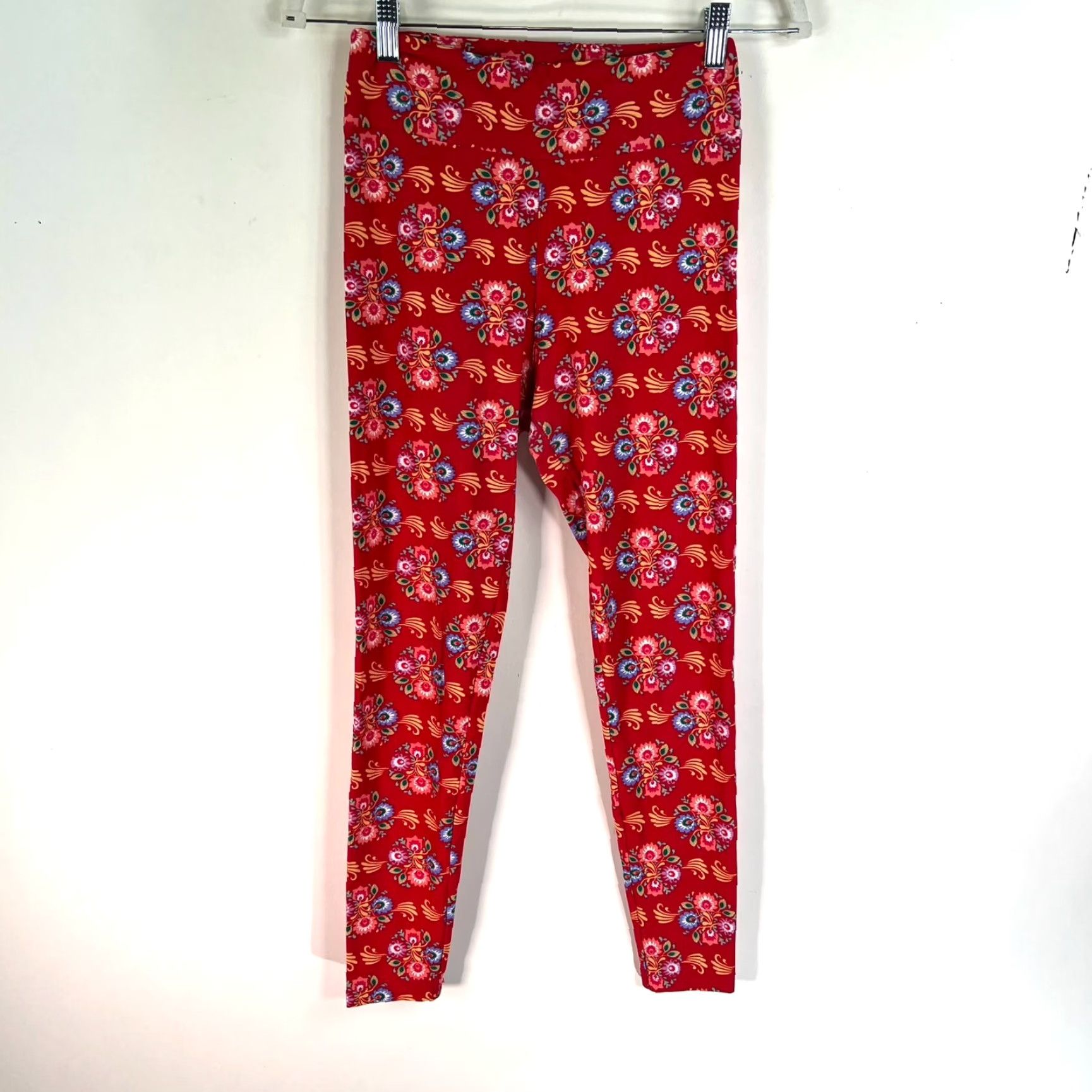 Vintage Lularoe One Size Leggings OS Lot of 3 Monkey Frog Floral Size 42" / US 20 - 7 Thumbnail