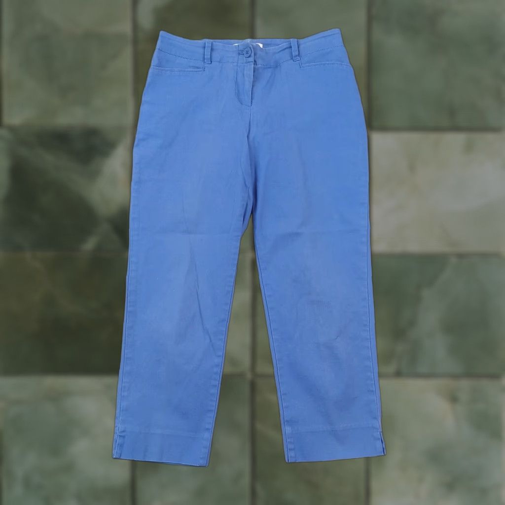 Talbots Talbots Womens Pants Size 4 Petite Blue Crop Straight Leg Stretch Size 28" / US 6 / IT 42 - 1 Thumbnail