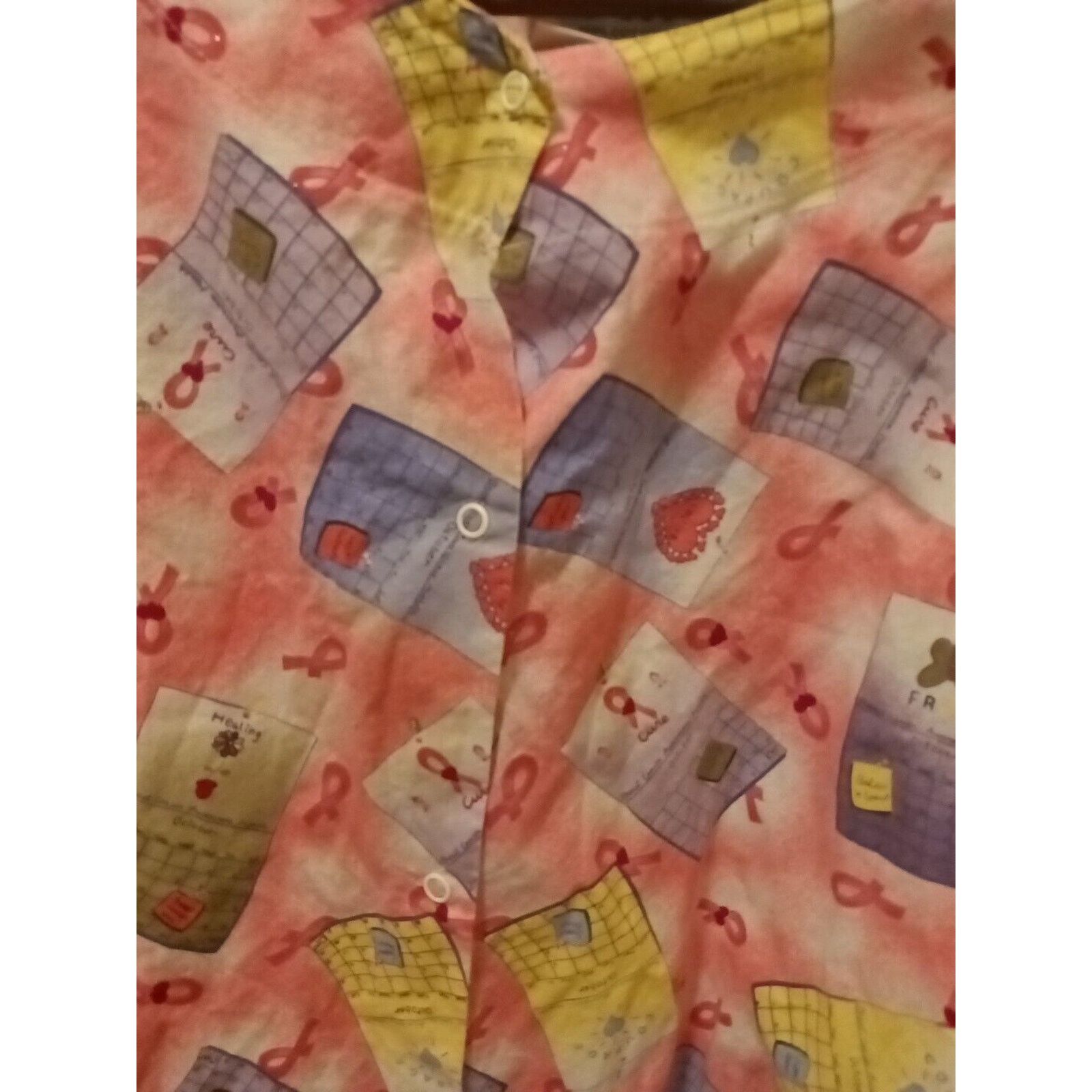 Other Crest Medical Scrub Top Breast cancer Size L Size L / US 10 / IT 46 - 2 Thumbnail