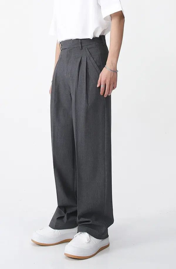 Japanese Brand Hikaru x Shii Gray simple fashion casual versatile trousers Size US 32 / EU 48 - 2 Thumbnail