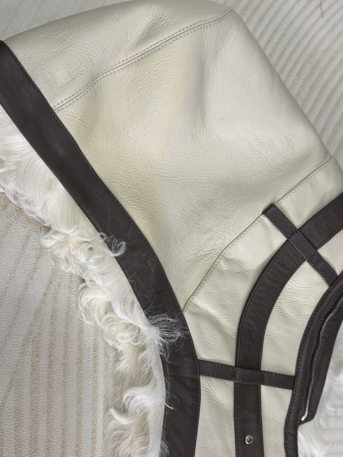 Hermes [sale] 22-23AW Hermes Leather Jacket (discoloured) Size US M / EU 48-50 / 2 - 22 Thumbnail