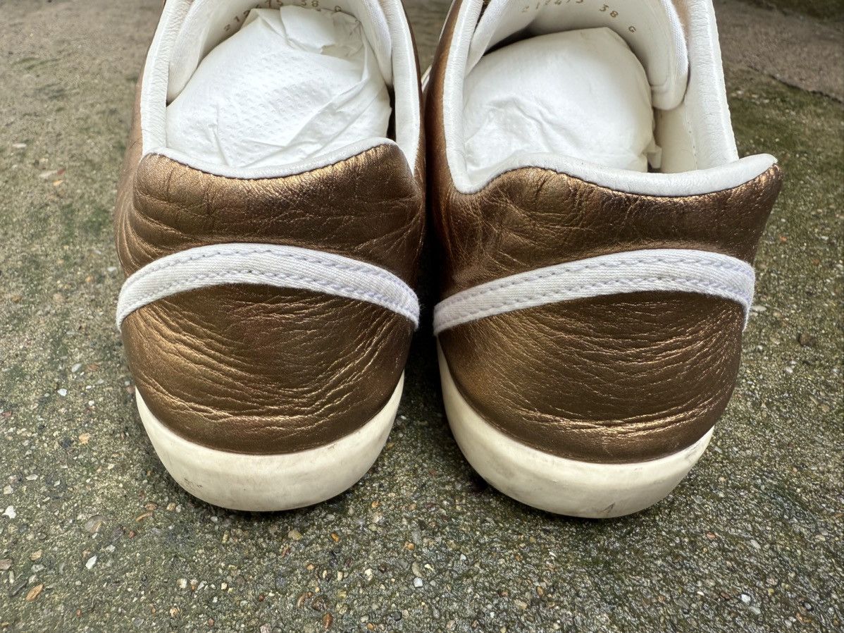 Gucci ✨Gucci✨ (212475) Bronz Metallic Soft Leather Sneakers EU-38 Size US 8 / IT 38 - 8 Thumbnail